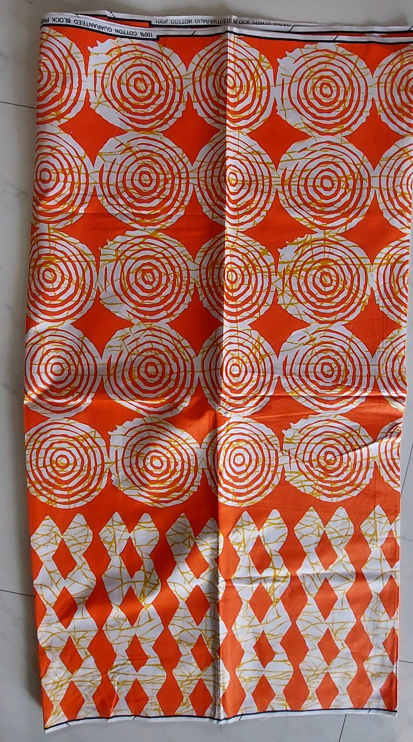 Raw Fabric 6 Yards African Print F-19