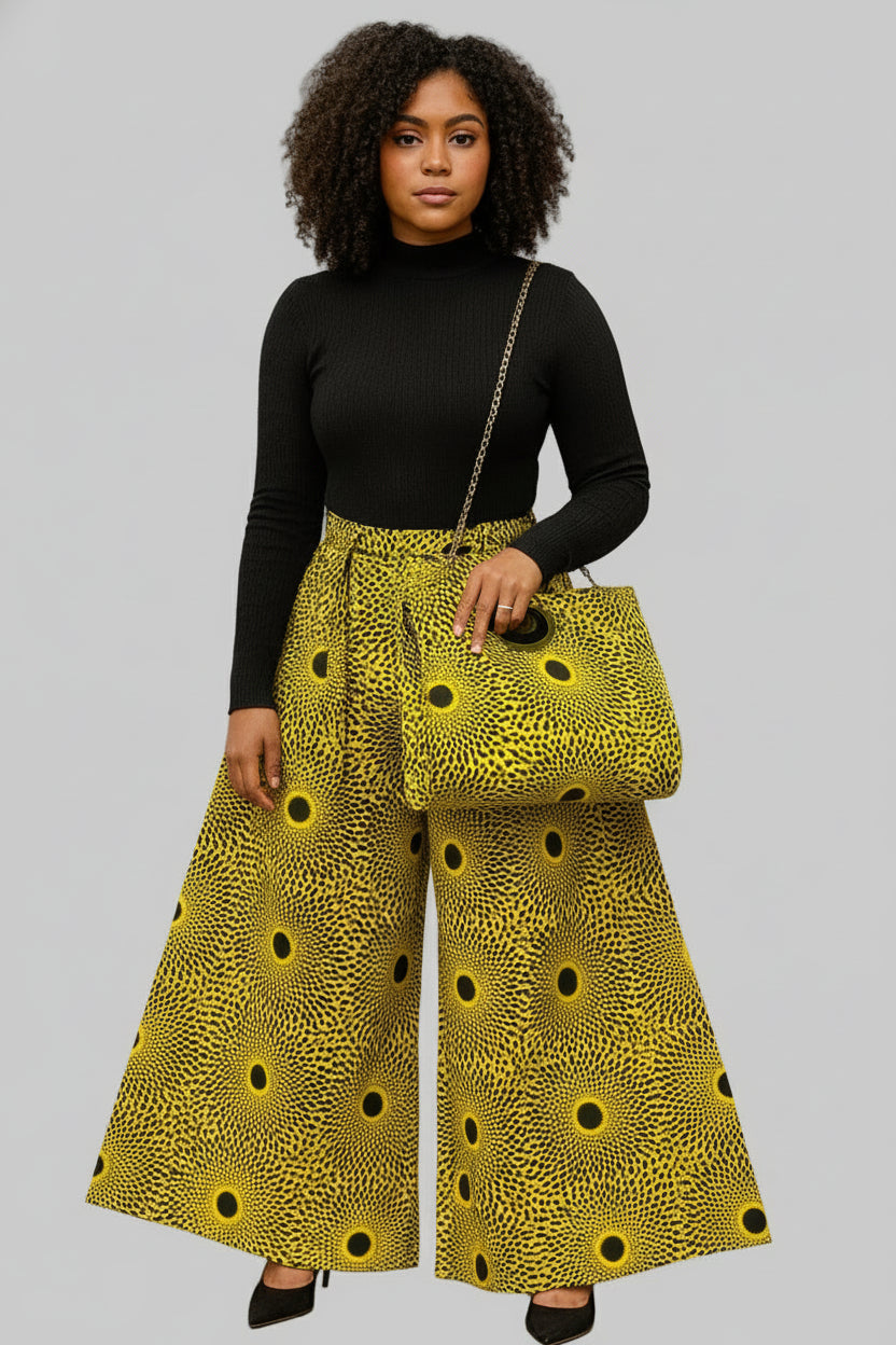 Combo Palazzo Pant & Pocketbook Set Yellow PS14