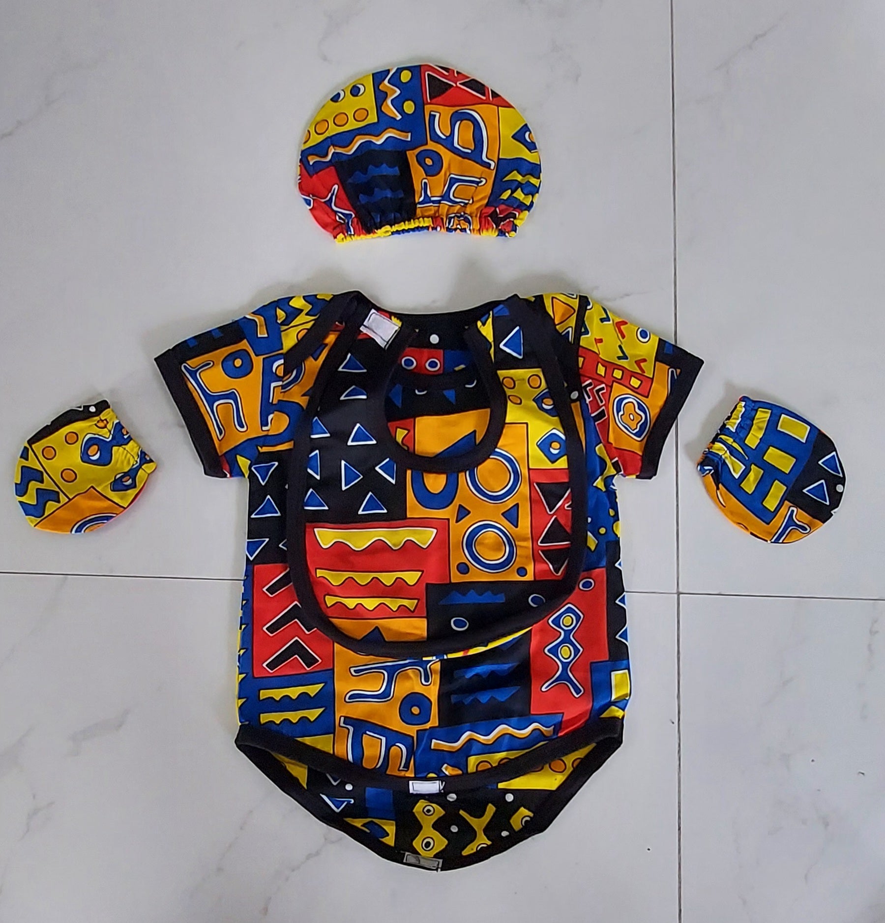 Infant 7-Piece Set Ankara African Print