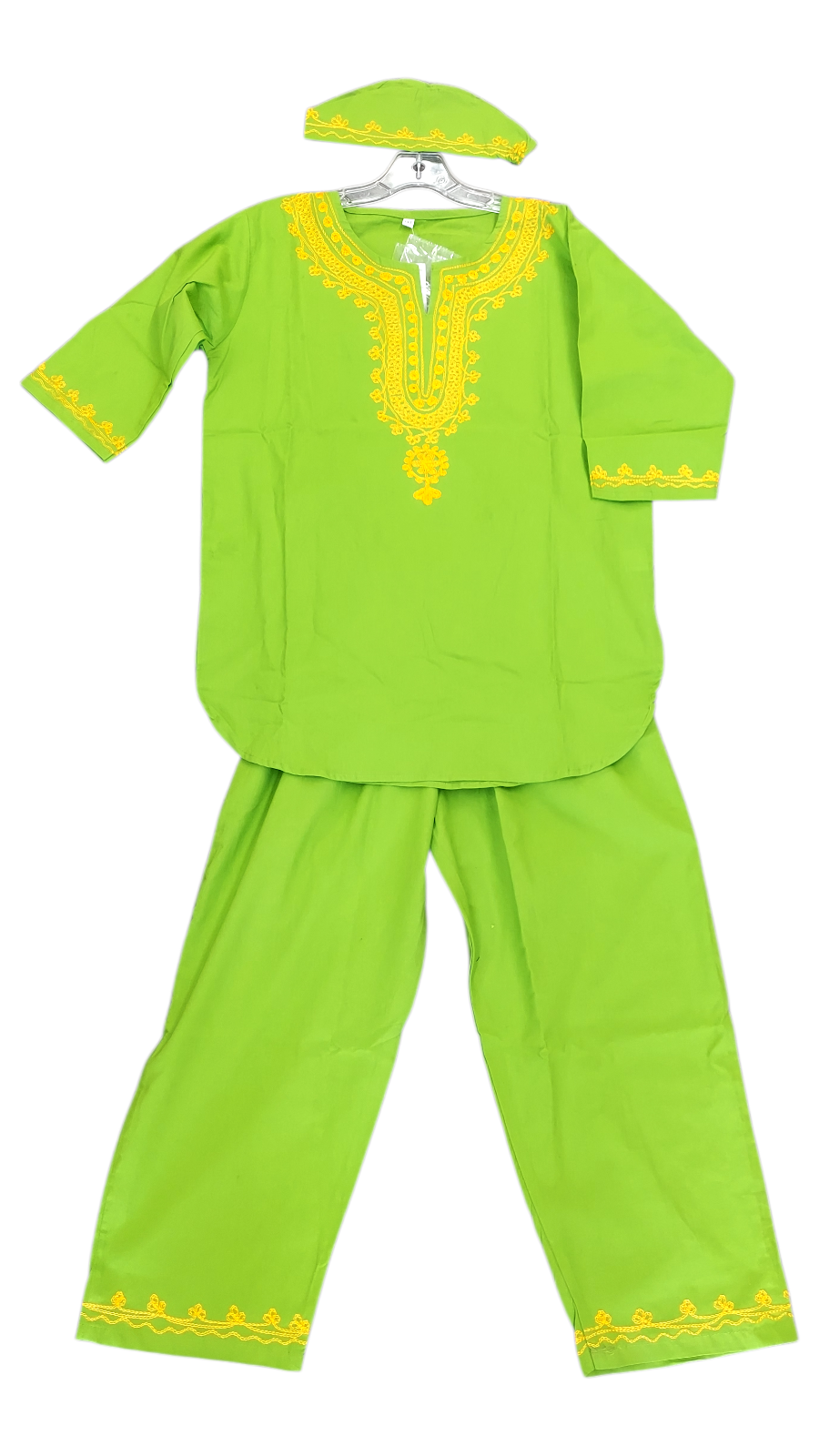 Boys 3 Pcs Embroidery Set/ Pant/Tunic/Kufi Hat