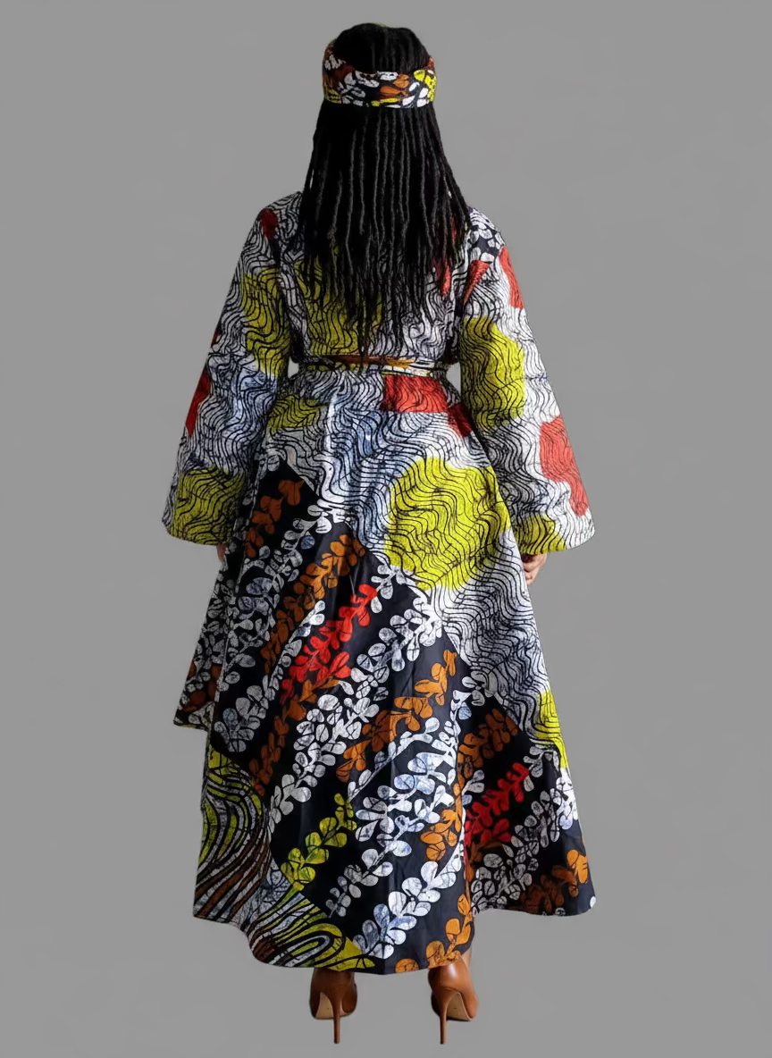 Combo - Long Wrap Dress + Pocketbook Set5 2025