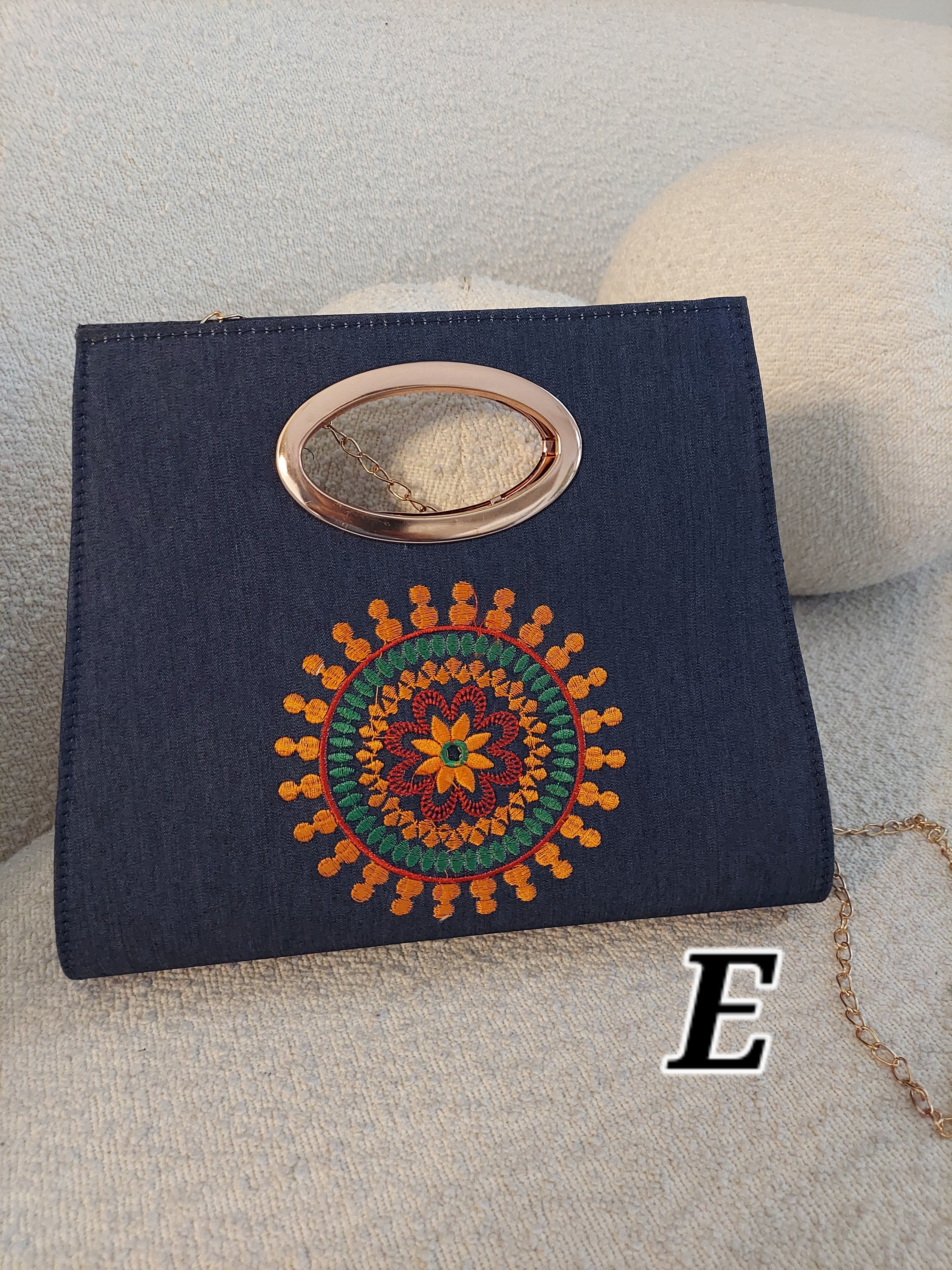 Clutch Purse/ Cross Body - Denim