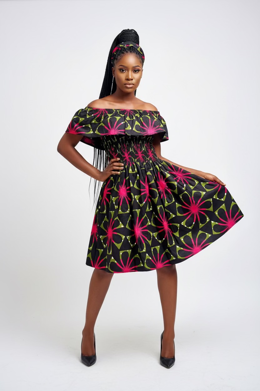 3014M- Middi  Dress - Floral Print 67