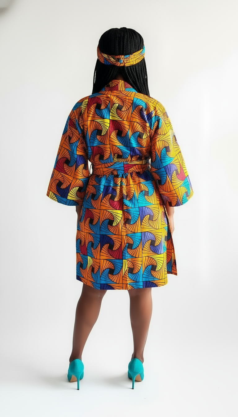 Kimono Shorts Set / Shorts & Kimono / Anarks Print 012 Multi