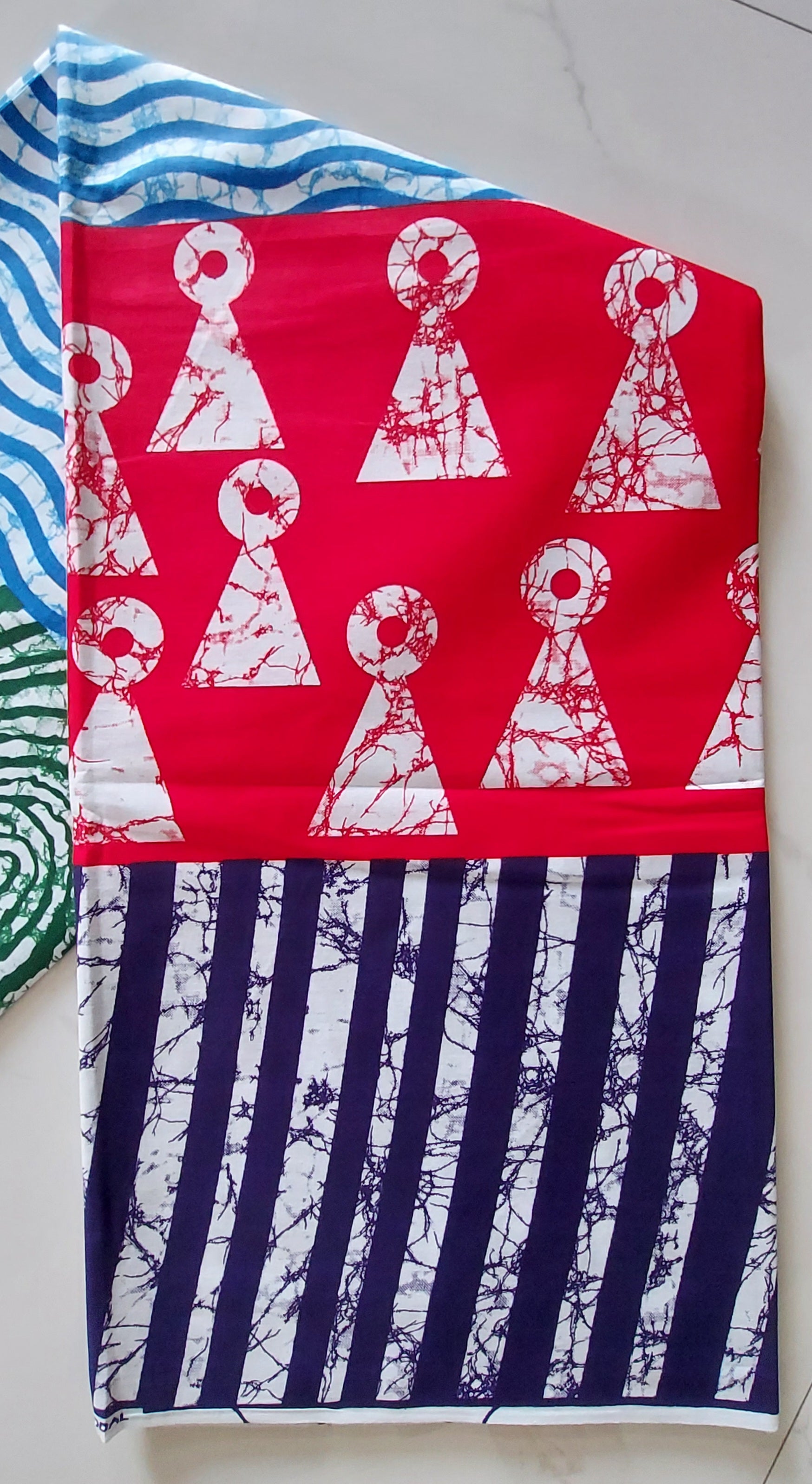 Raw Fabric 6 Yards African Print F-18