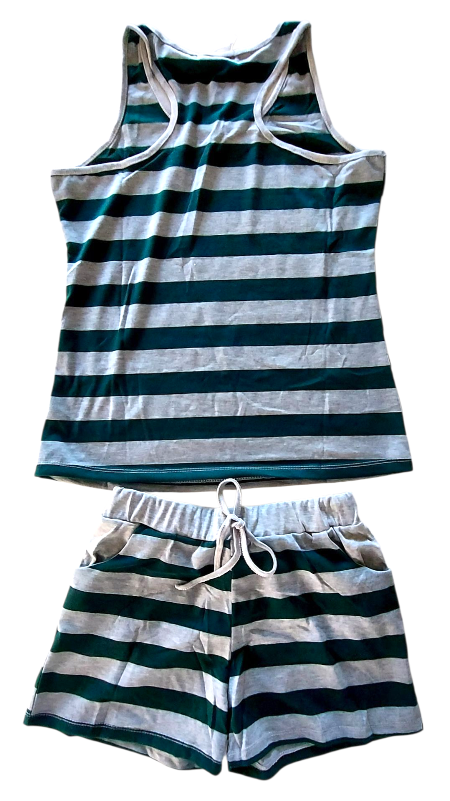 Racer Back Short Set- Stripe