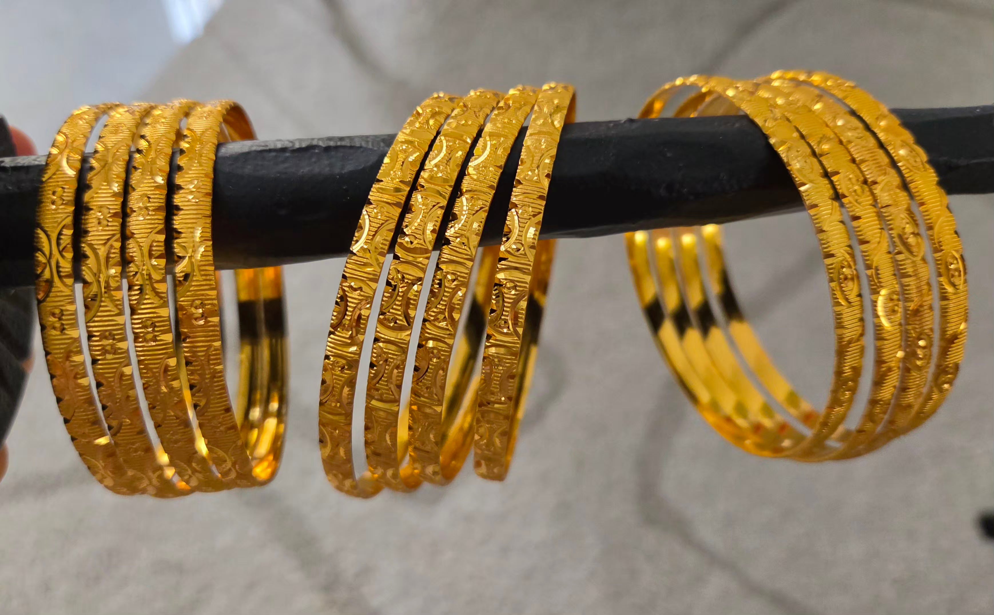 4Pcs Stacable Bangles Set-Gold Plated (Copy)