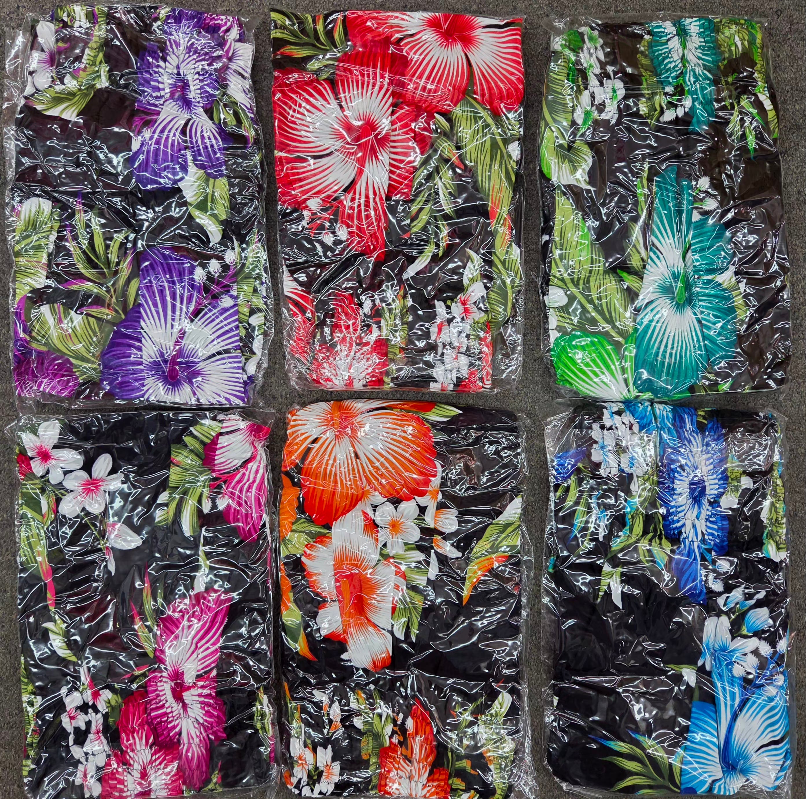 Hawaiian Floral Dress/ Mid Length/ Spagetti Straps- 571