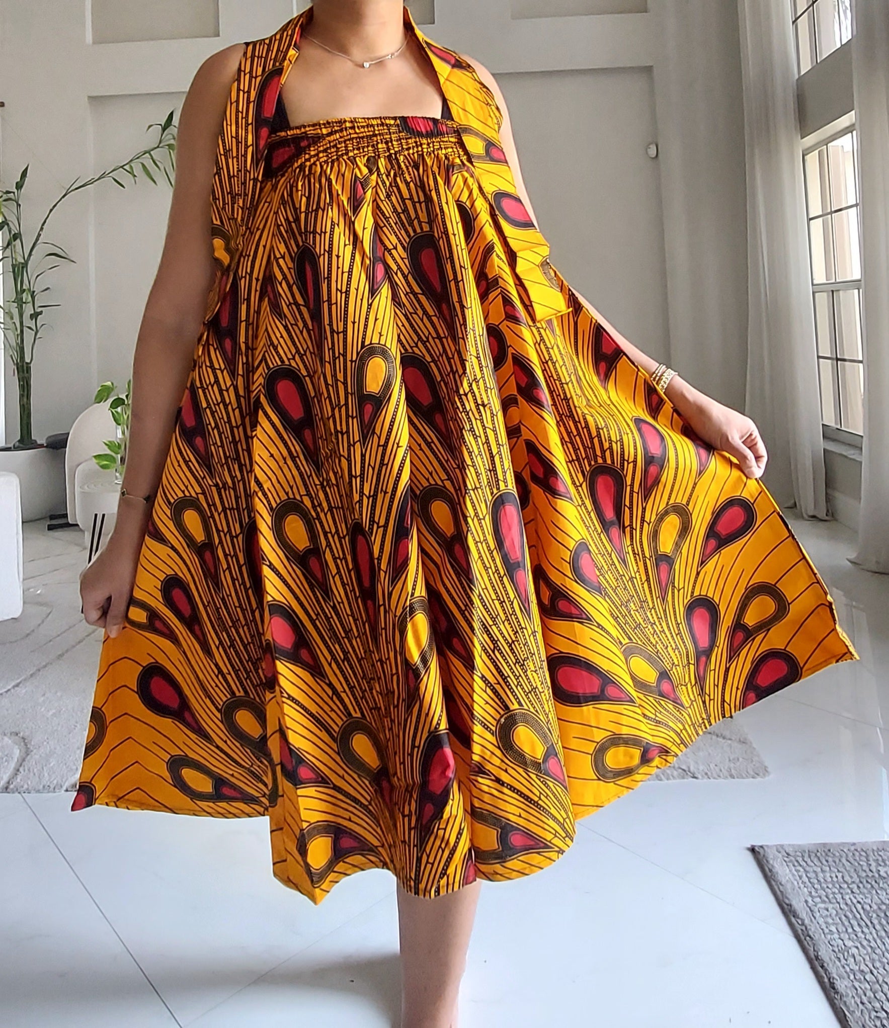 Ankara Midi Flare Skirt 1312 K