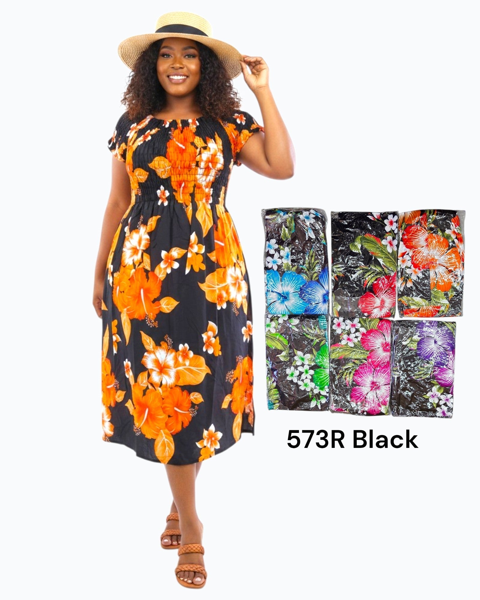 Hawaiian Floral Dress (6-Pack) - 573R