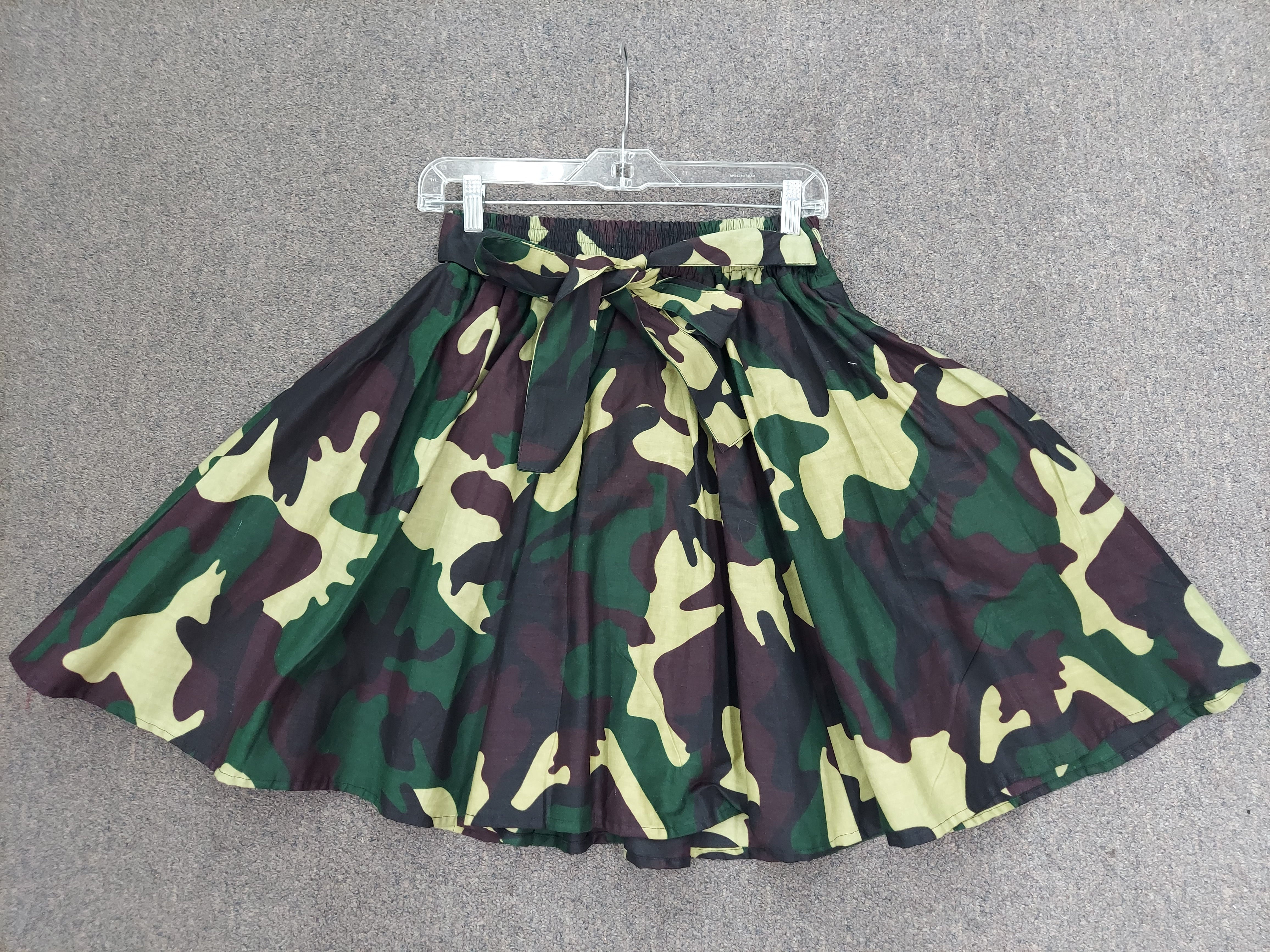 524 Short skirt / Scarf - Camouflage Green