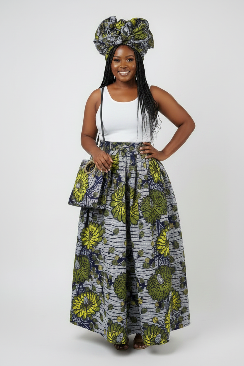 Combo Long Skirt & Pocketbook Set 2027-735