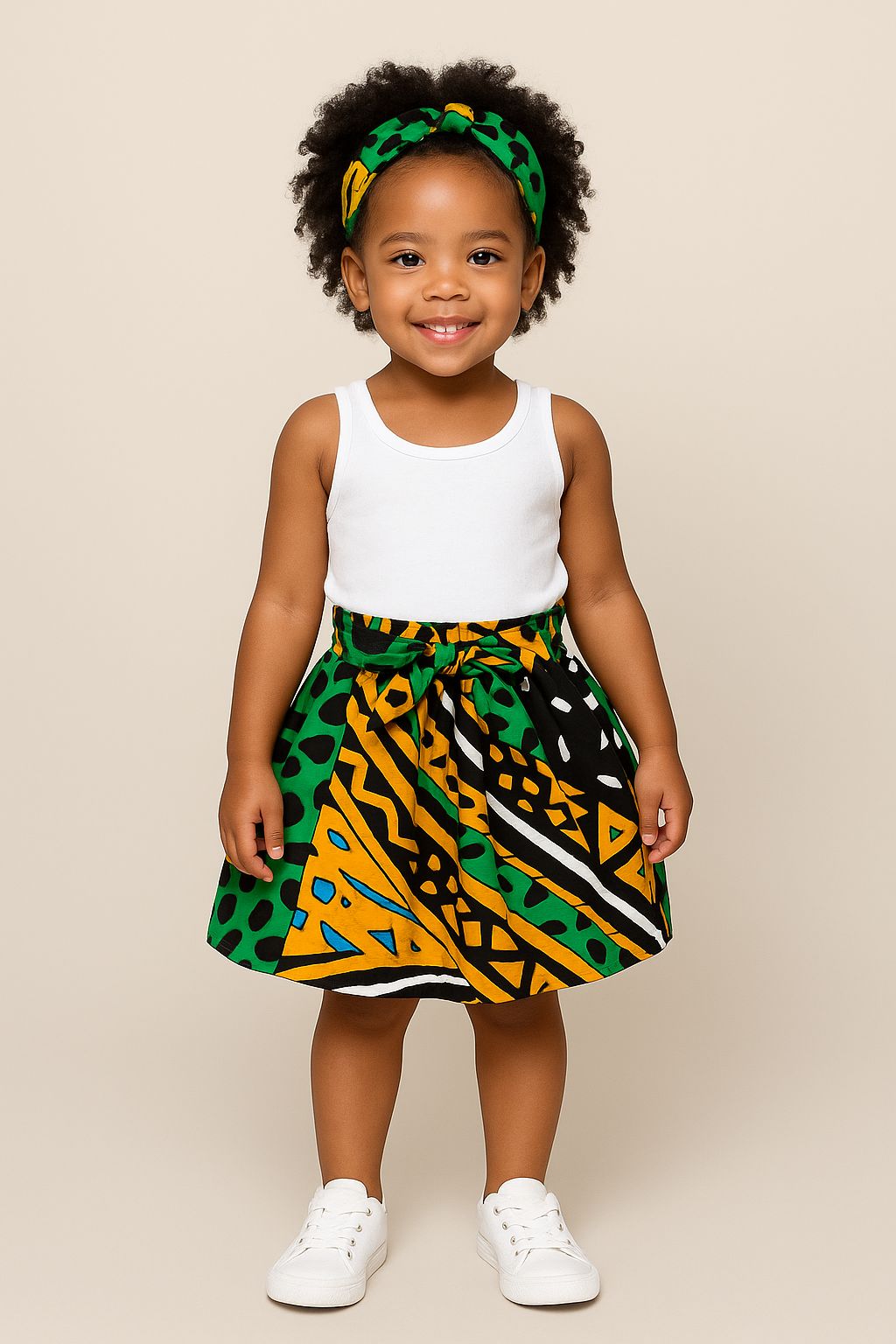 Little Girls Skirt & Scarf Set-Kids K005