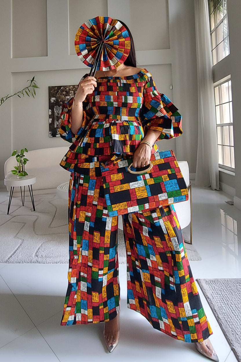5-Piece African Ankara Pant Set - 019-PS14G