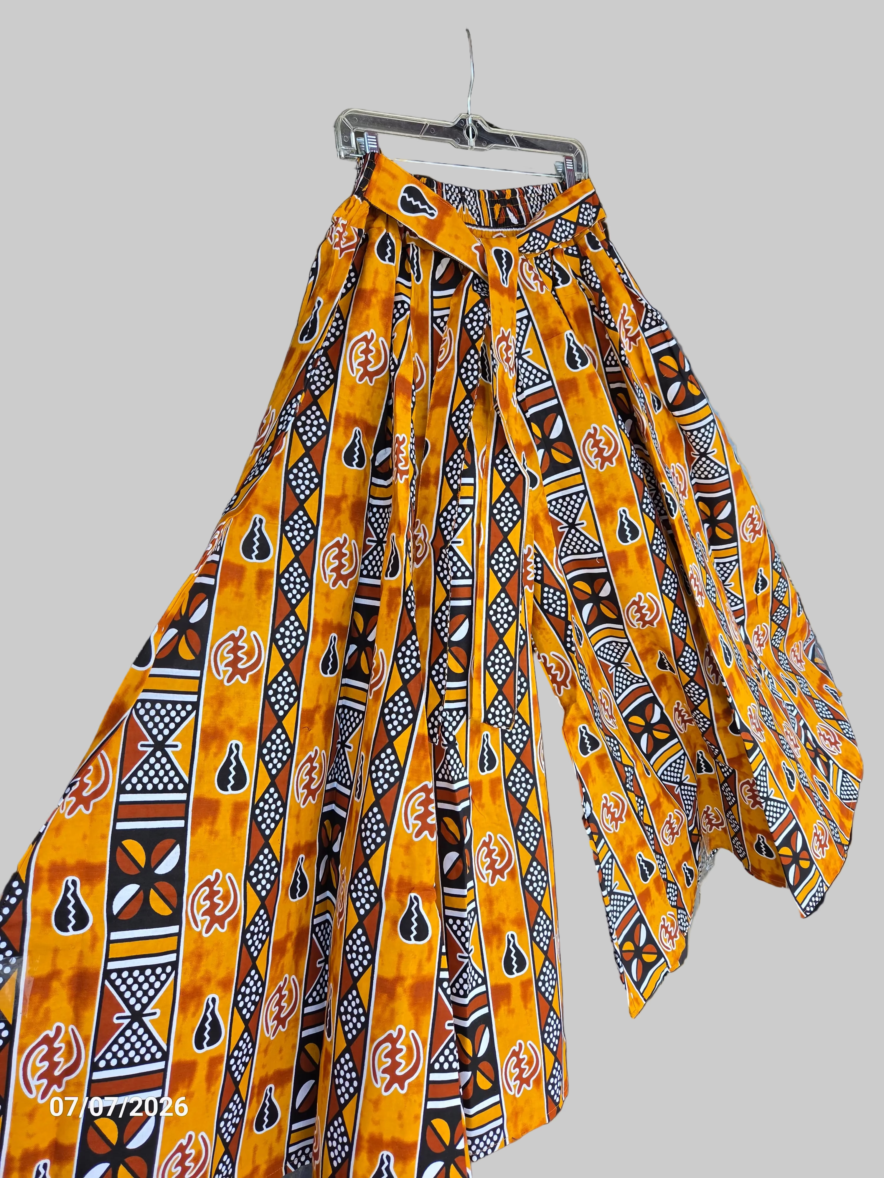 Long Palazzo  Mud Multi Tone- 701-59