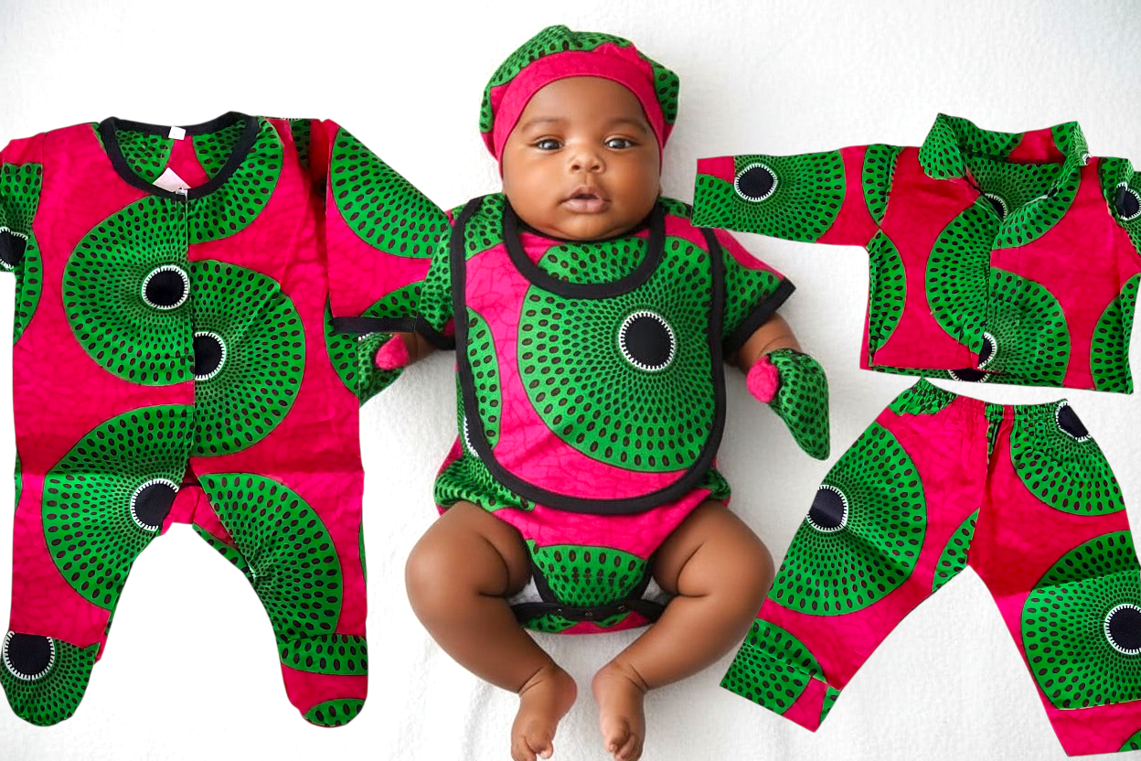 Infant 7-Piece Set Ankara African Print