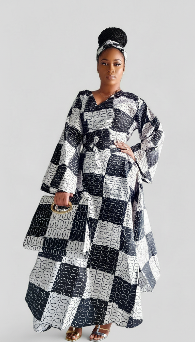 Combo - Long Wrap Dress + Pocketbook Set2 2025