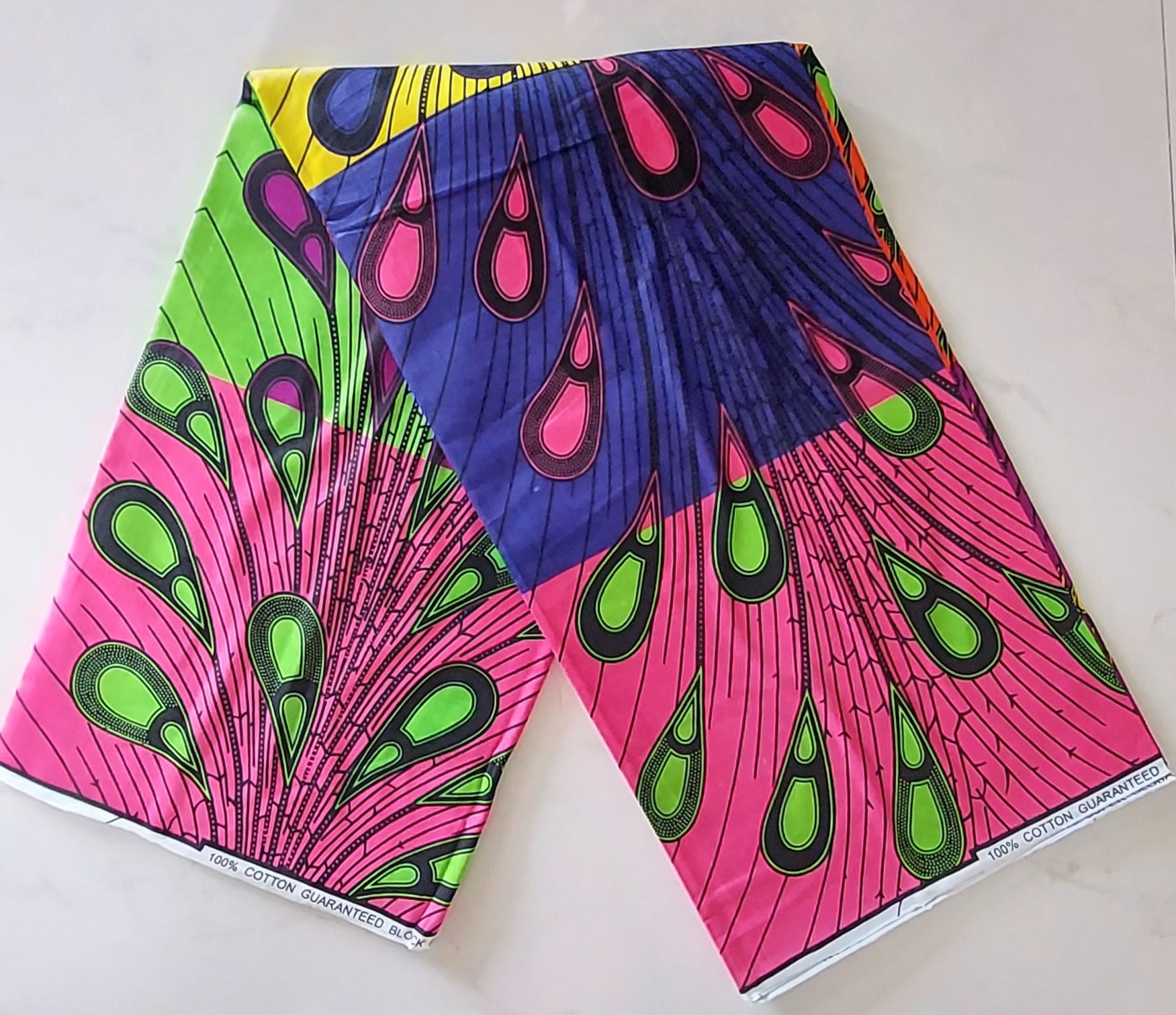 Raw Fabric 6 Yards African Print F-26