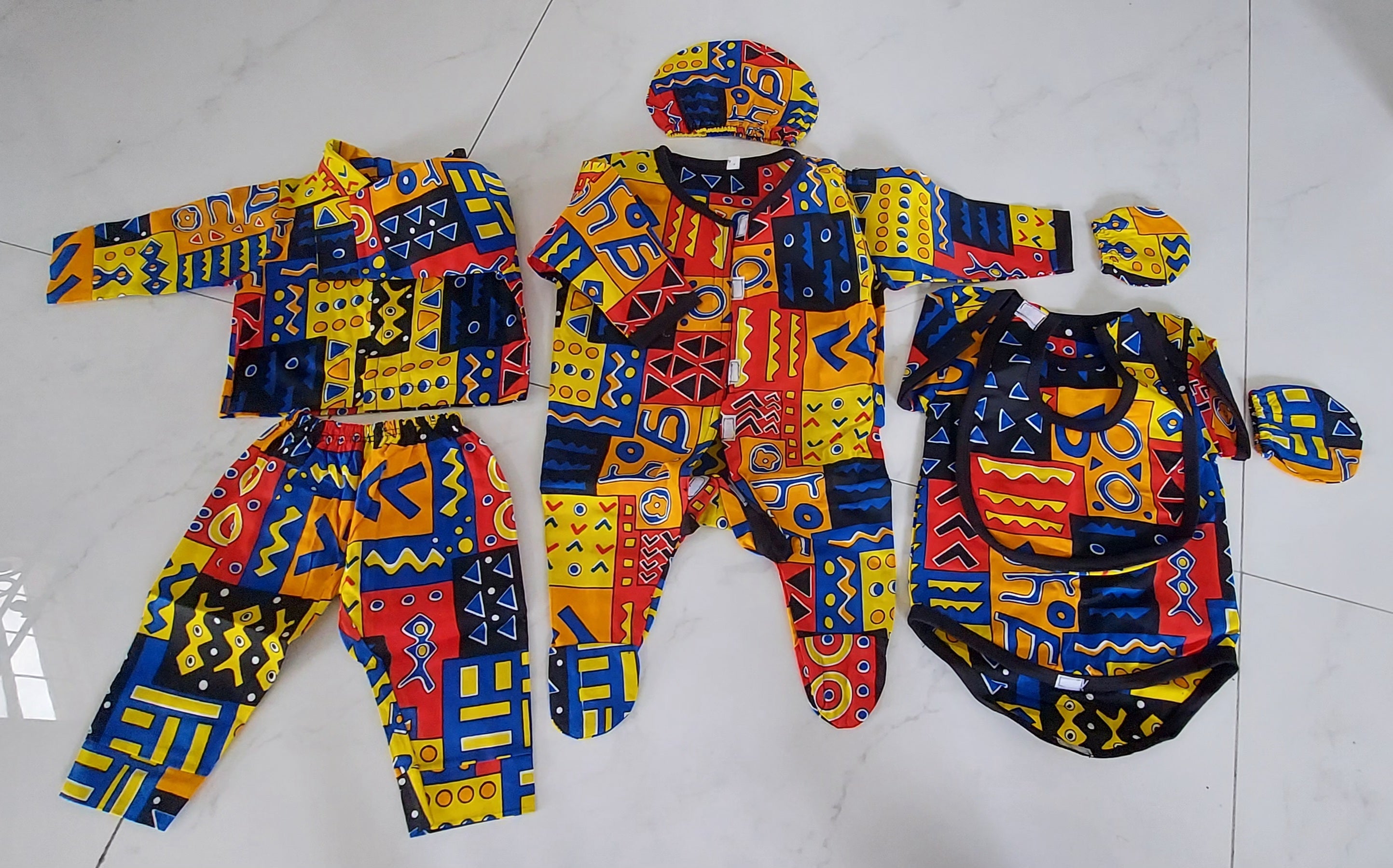 Infant 7-Piece Set Ankara African Print