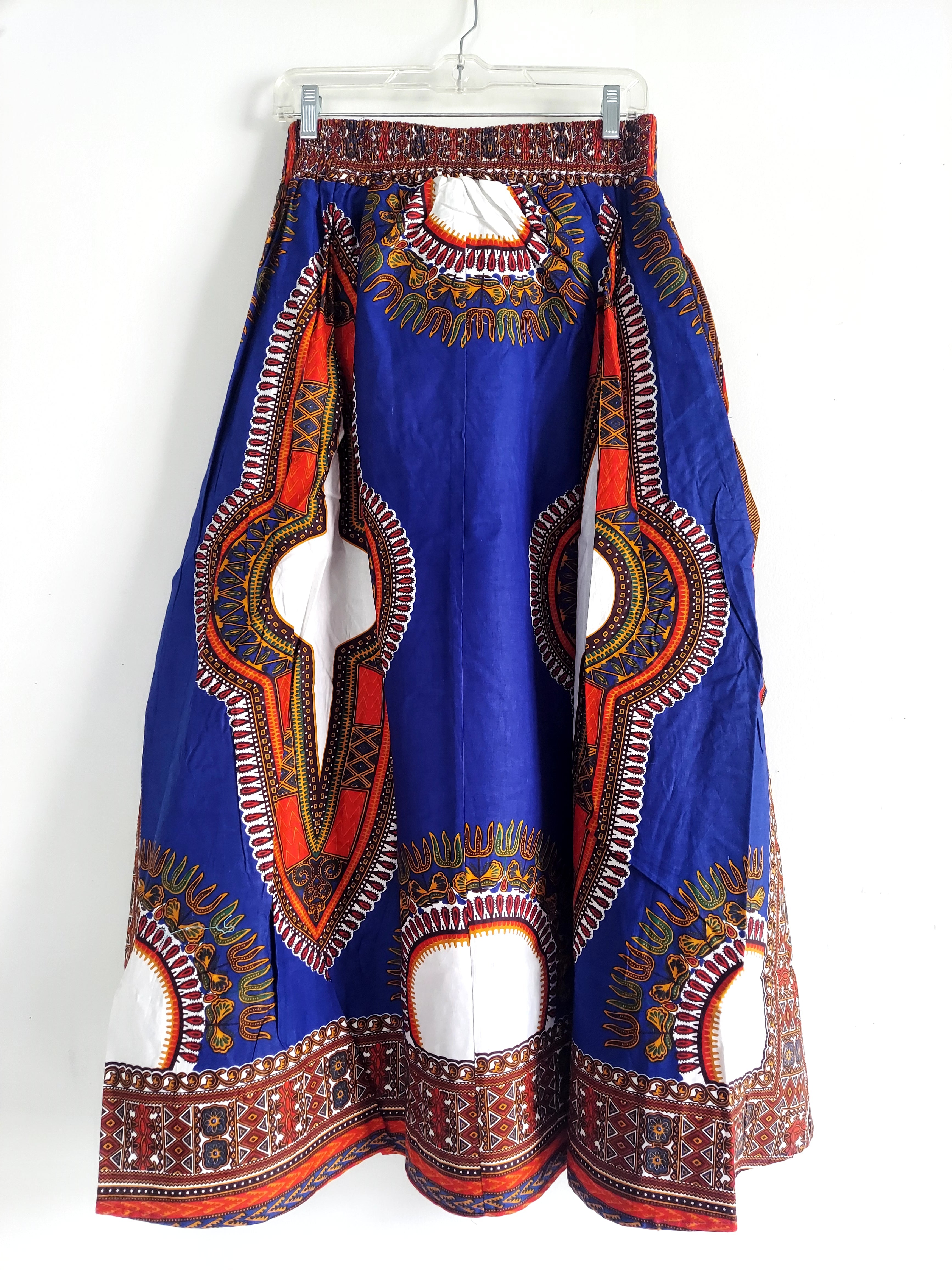 Women Long Dashiki Print Skirt - 6011D