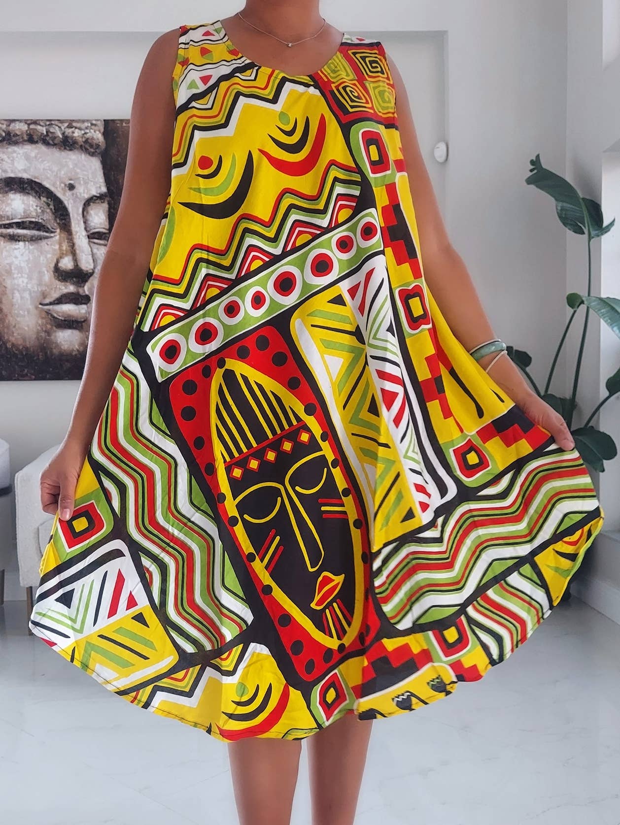 1691 Umbrella Dress/ Beach Dress/ Tribal Print
