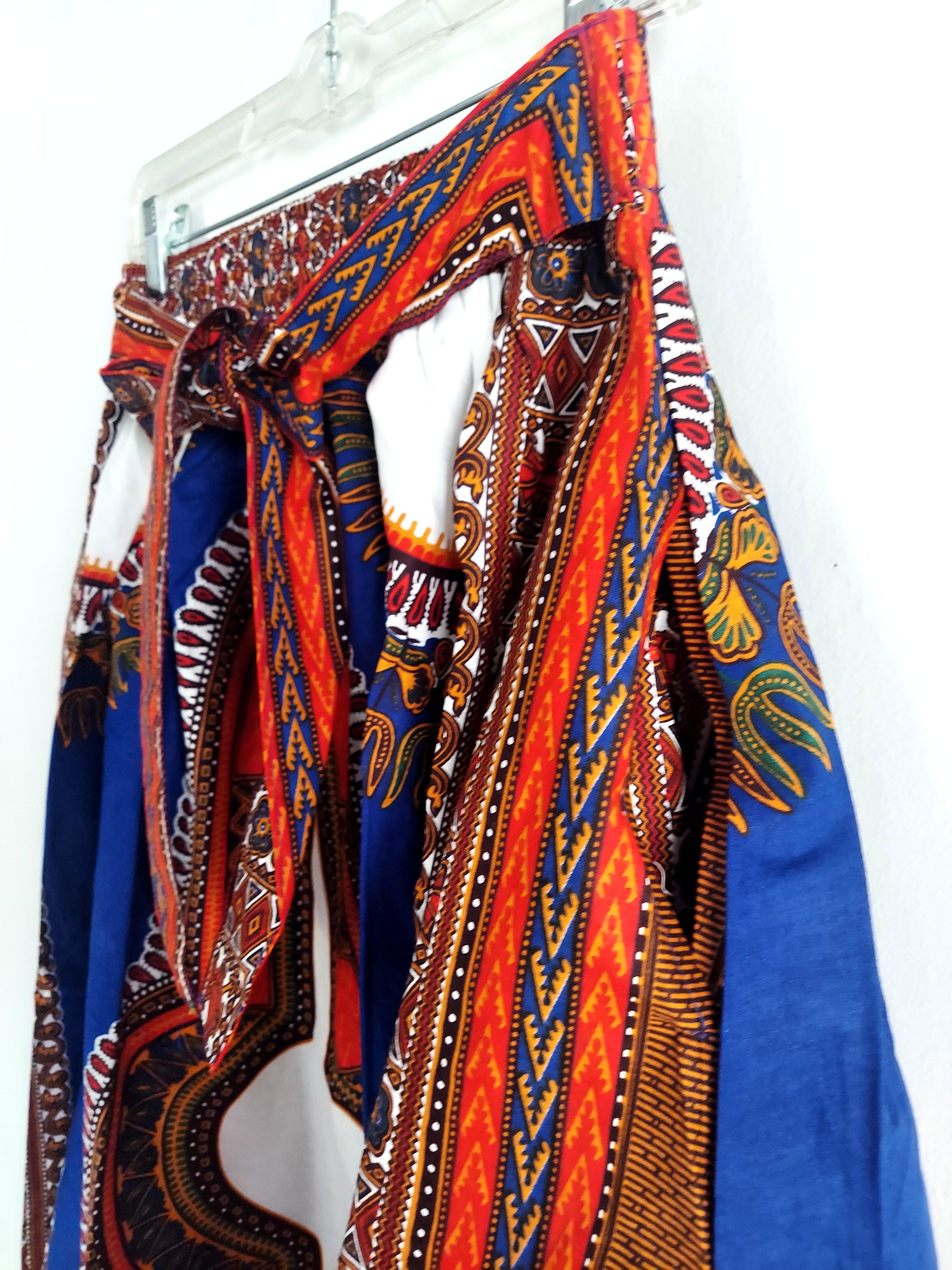 Women Long Dashiki Print Skirt - 6011D