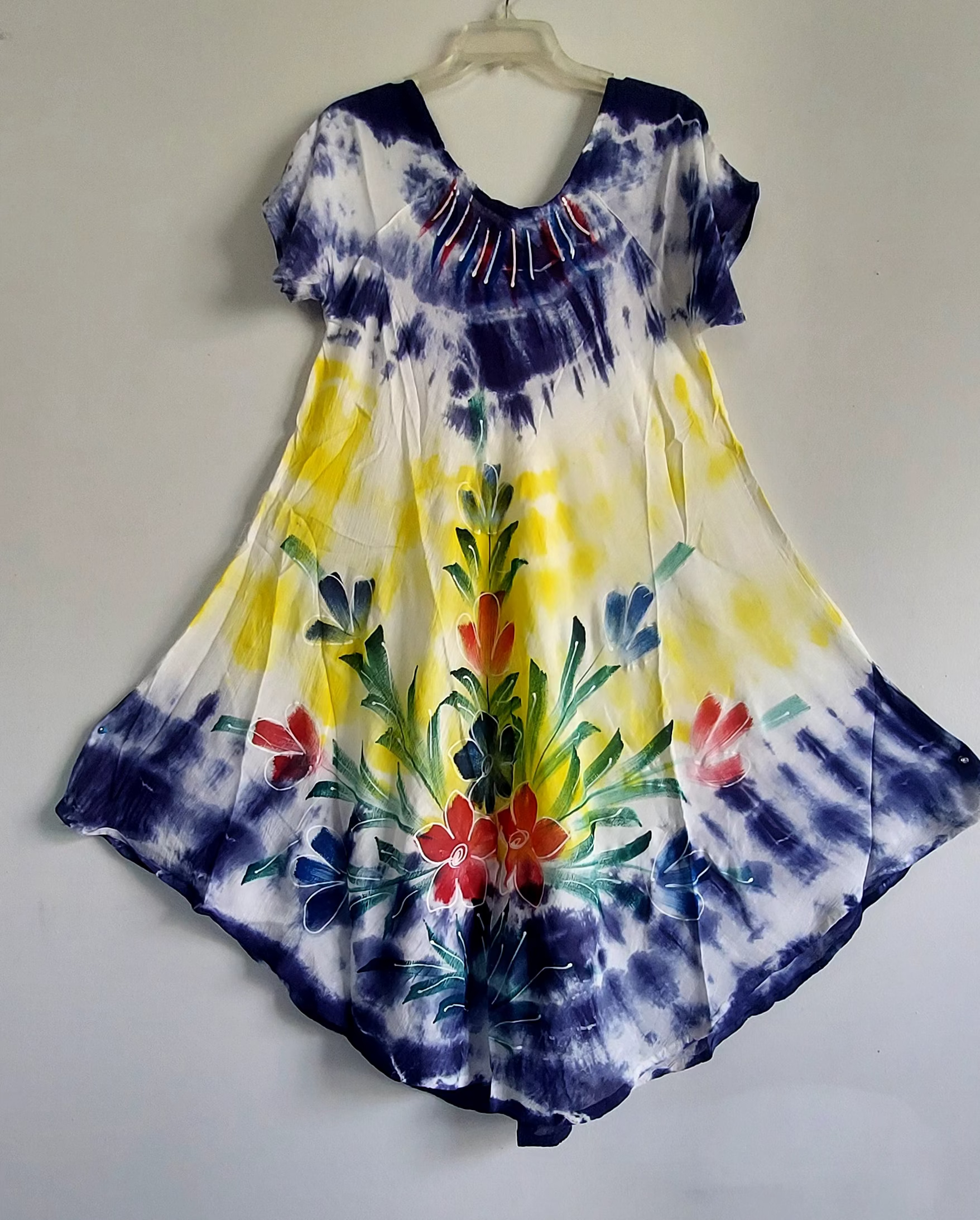 ladies umbrella dress Women Umbrella Dress- Tropical Flowers 509 India Batik Retail