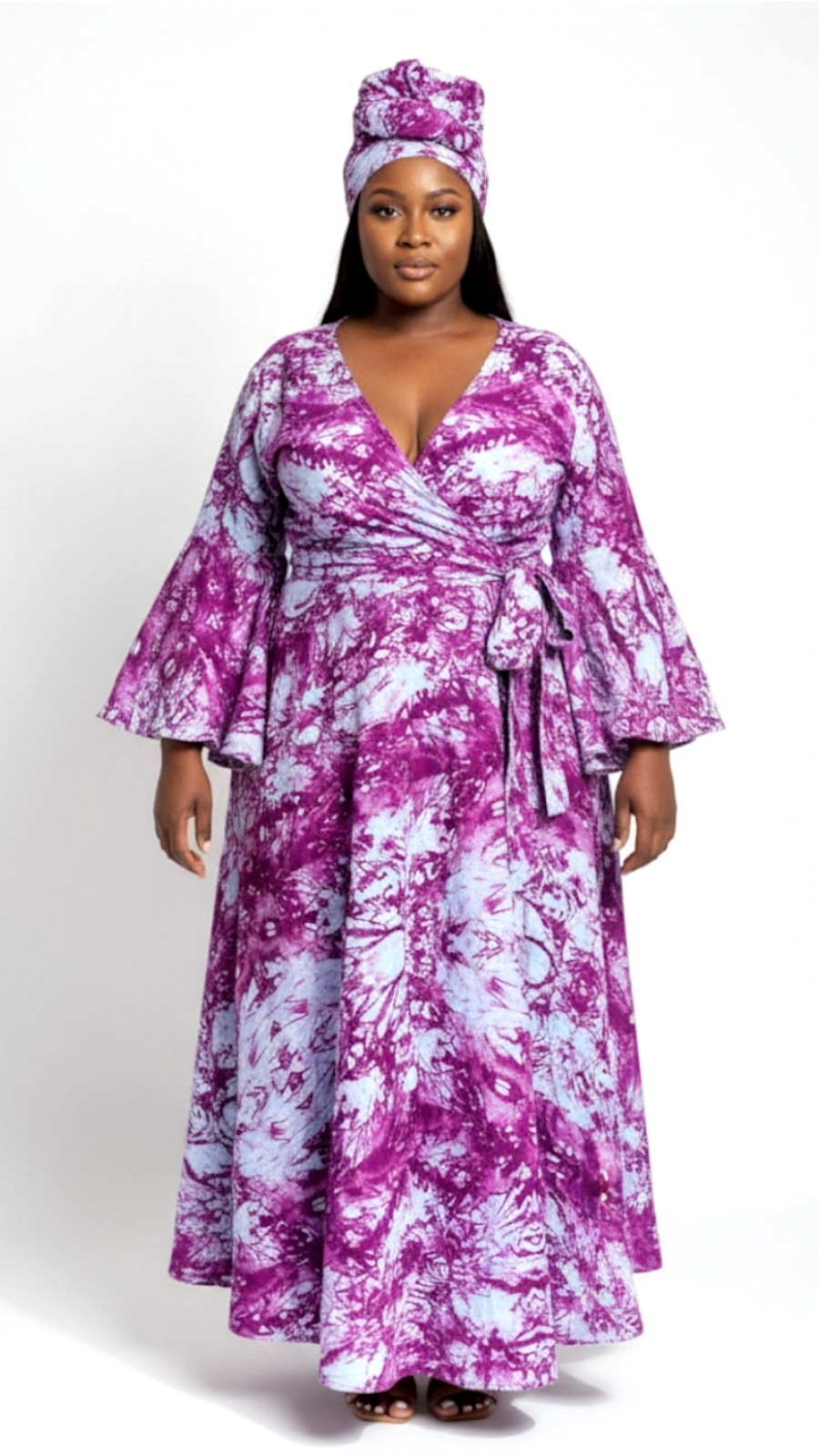 Wrap Dress / Ankara Kente Print - 1360 I