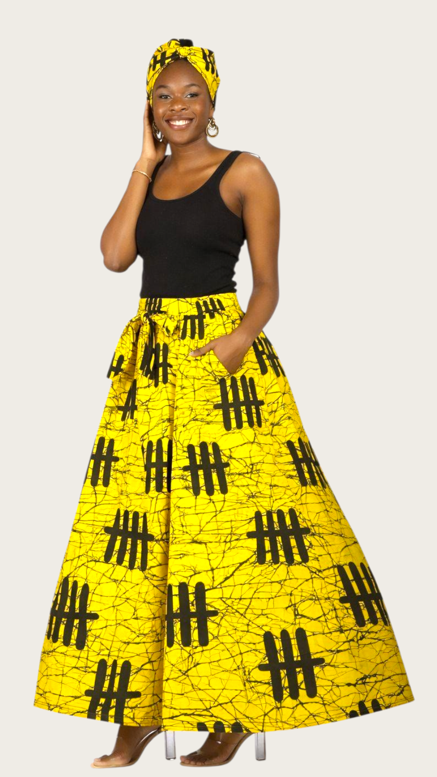Woman Long Printed Maxi Skirt-1350