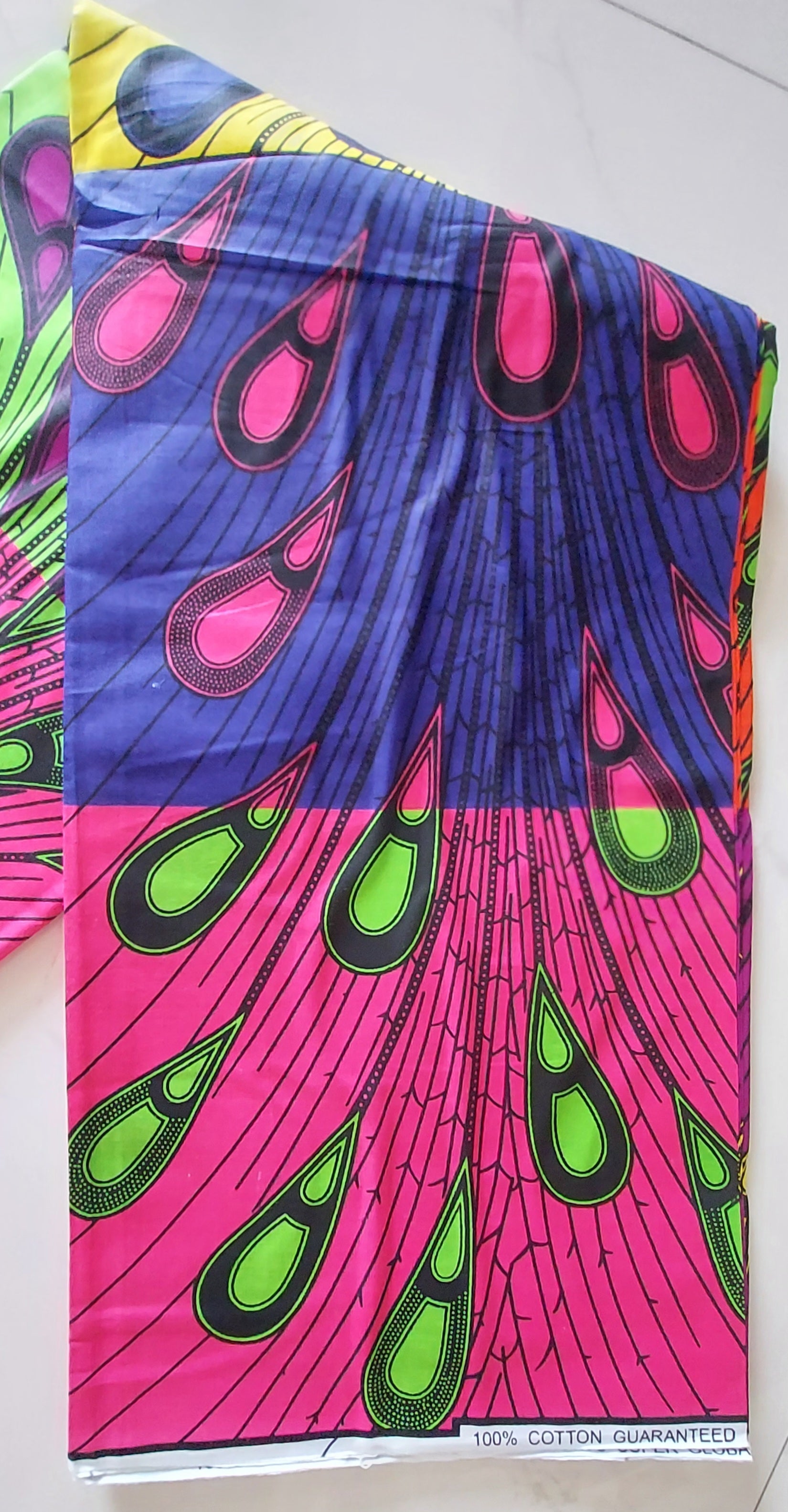 Raw Fabric 6 Yards African Print F-26