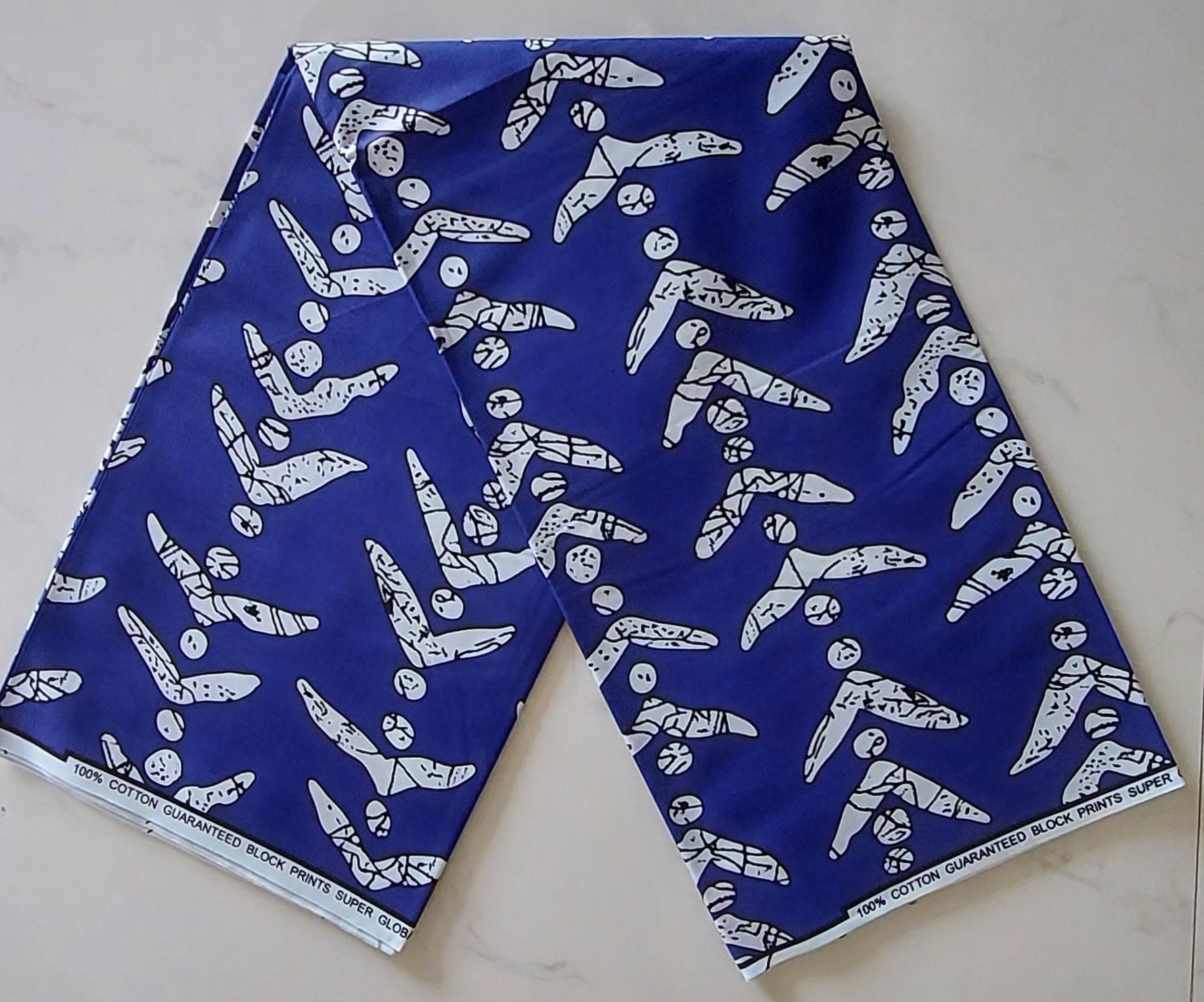 Raw Fabric 6 Yards African Print F-28