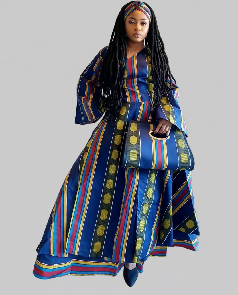 3pcs Set Maxi Skirt Pocketbook wrap Dress M