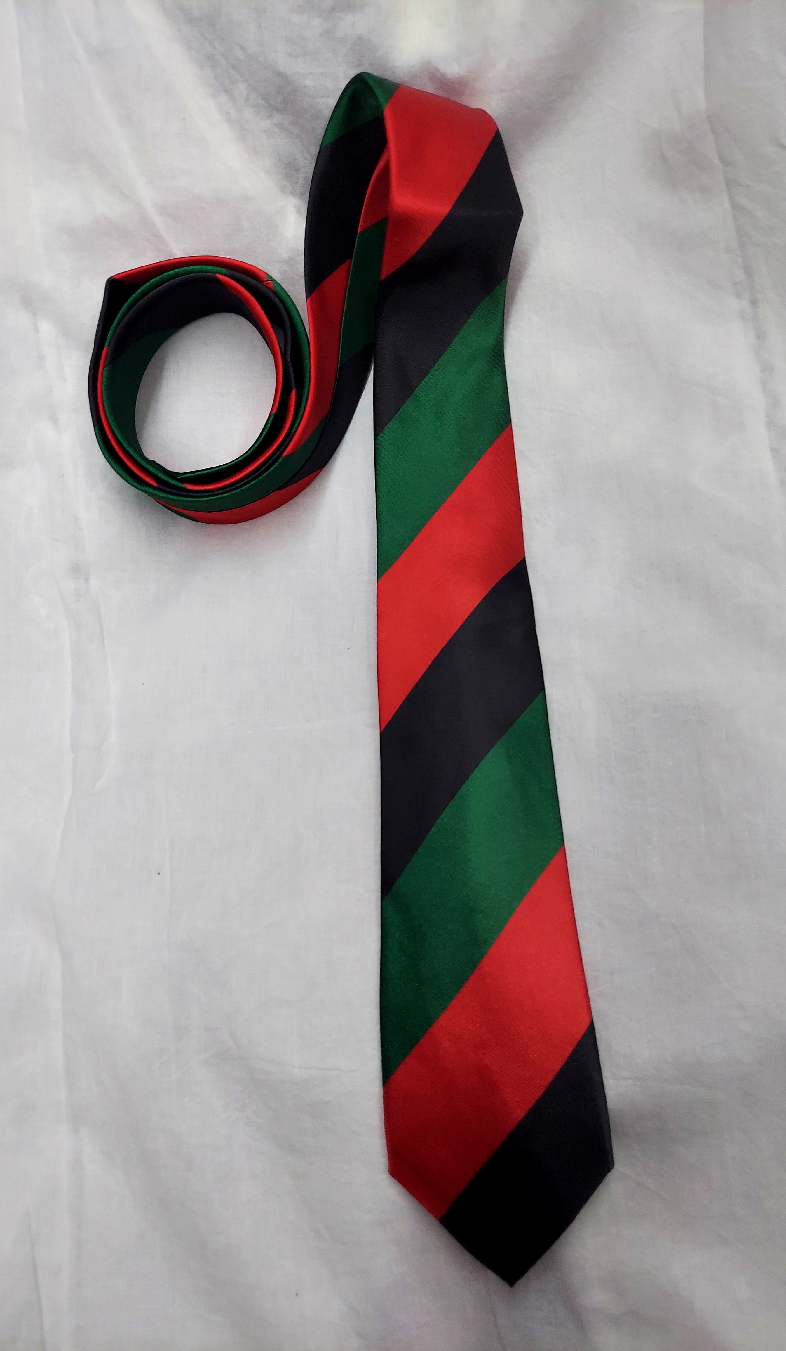 Satin Long Tie - Pan African