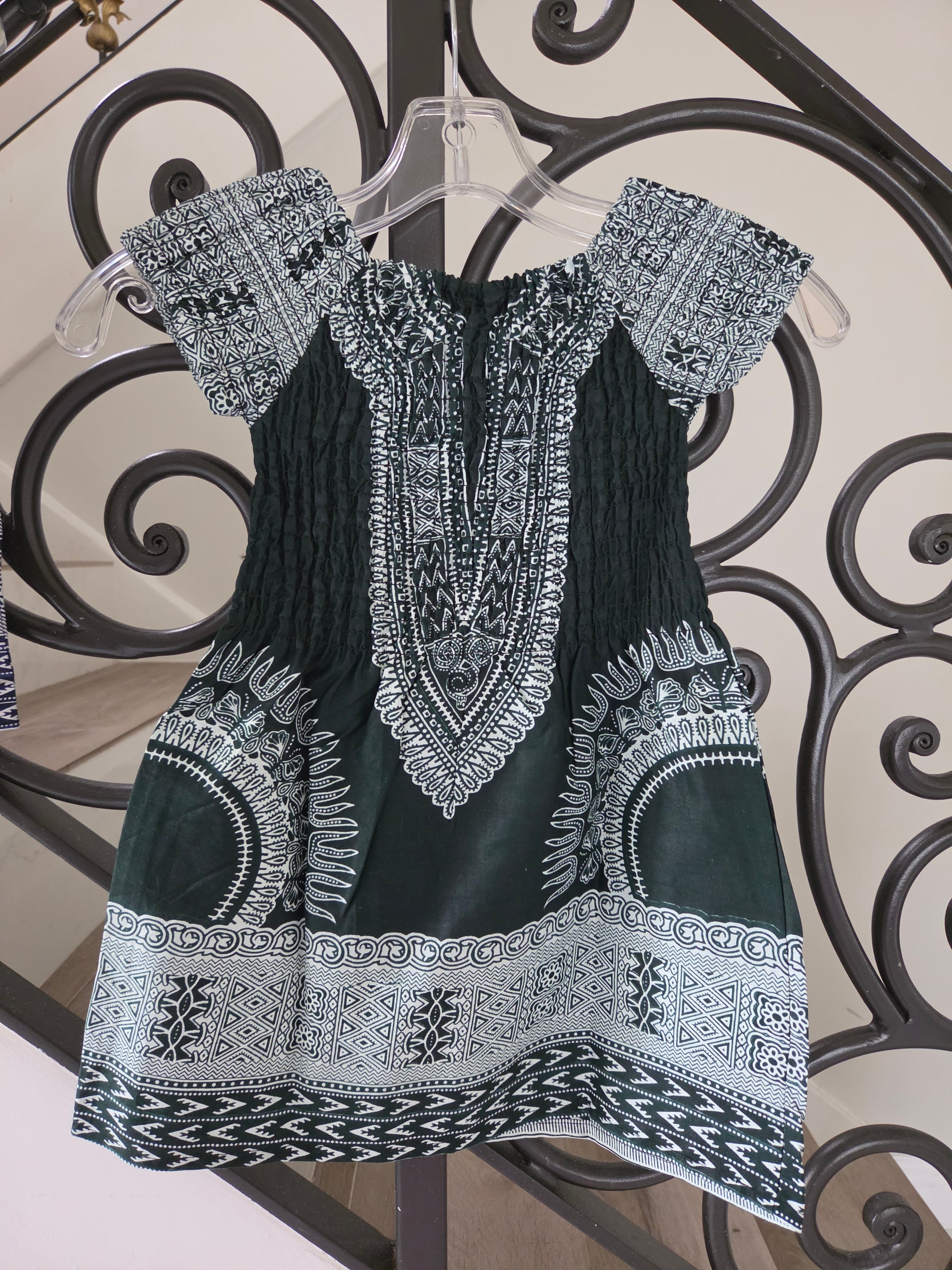 Little Kids / Girls African Dashiki Dresses With Head Band 112