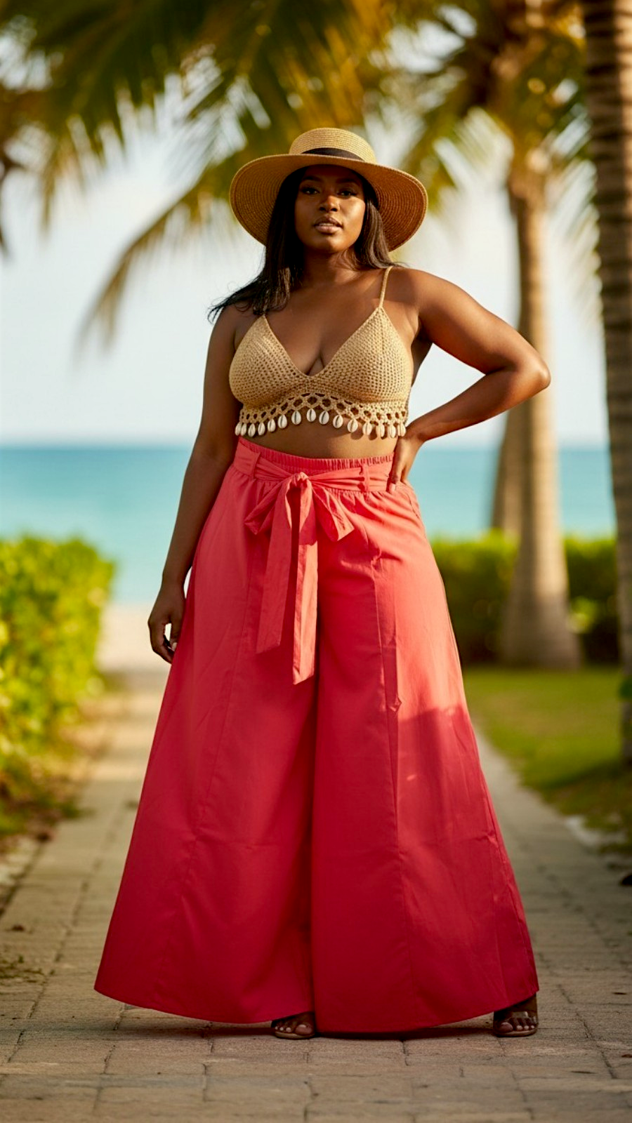 Red Flowey Palazzo Pant 301