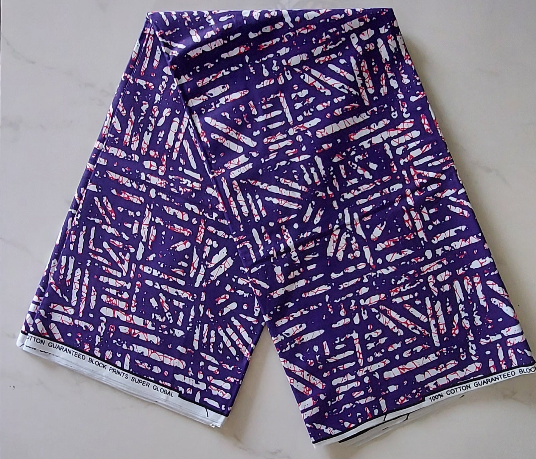 Raw Fabric 6 Yards African Print F-15