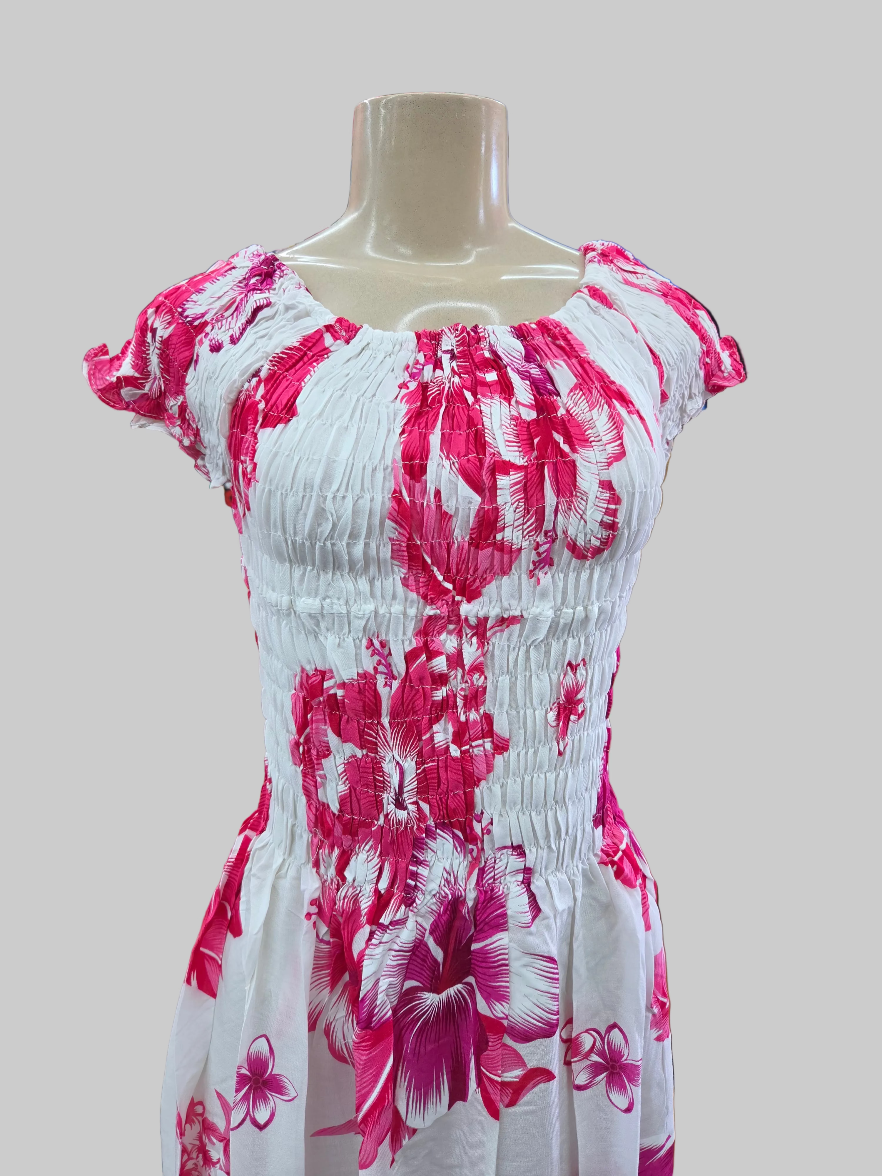 Hawaiian Floral Dress - Long 743R