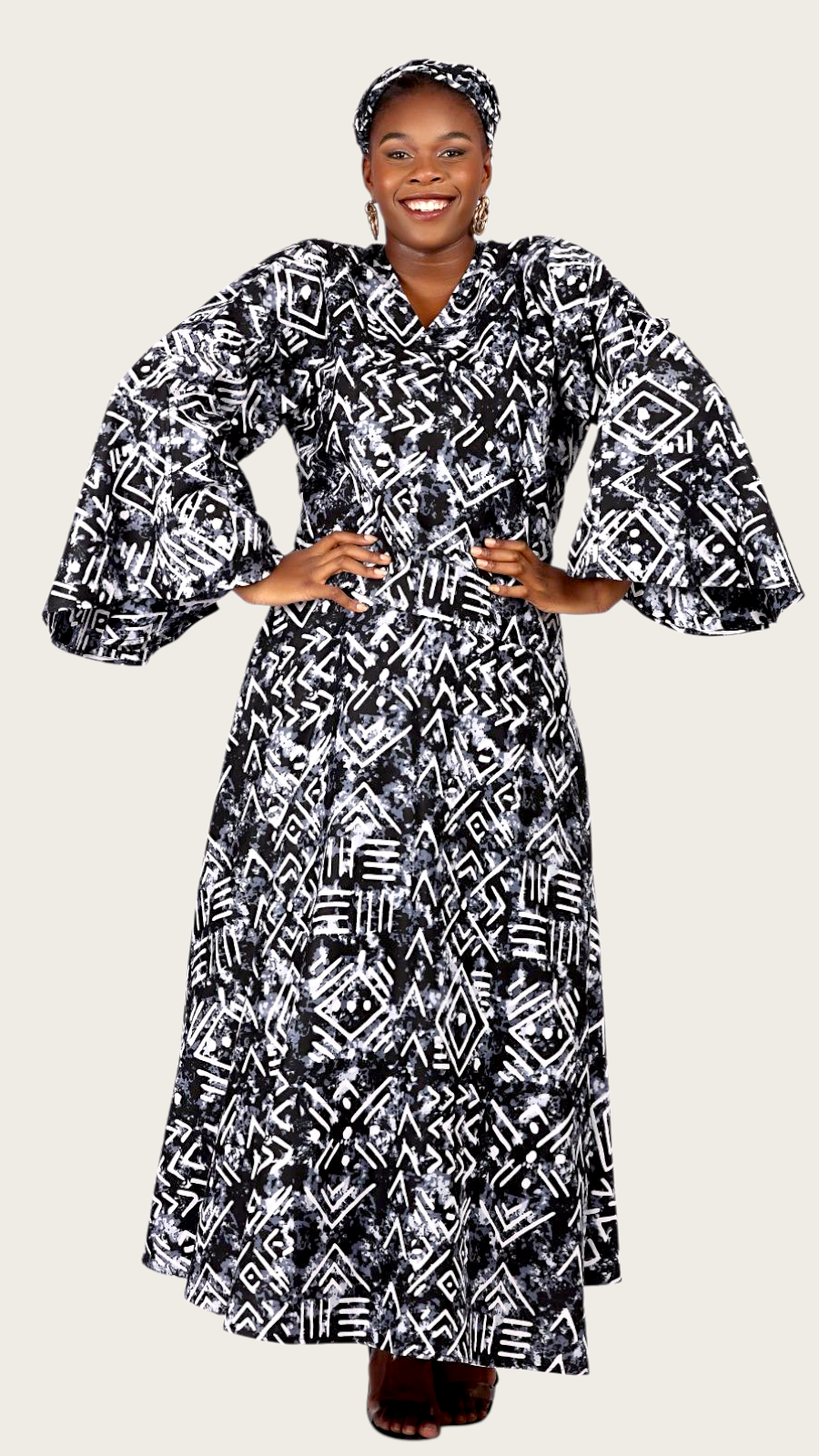 Wrap Dress / Ankara Print - 1360 D