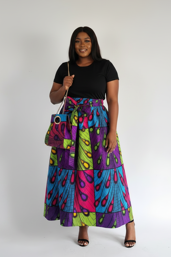 Combo Long Skirt & Pocketbook Set 2027-808