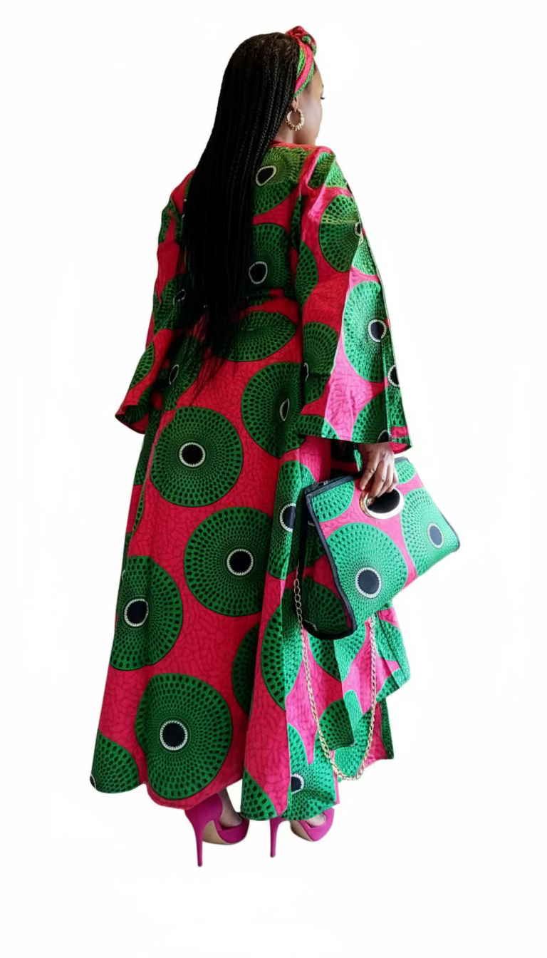 3pcs Set Maxi Skirt Pocketbook wrap Dress G