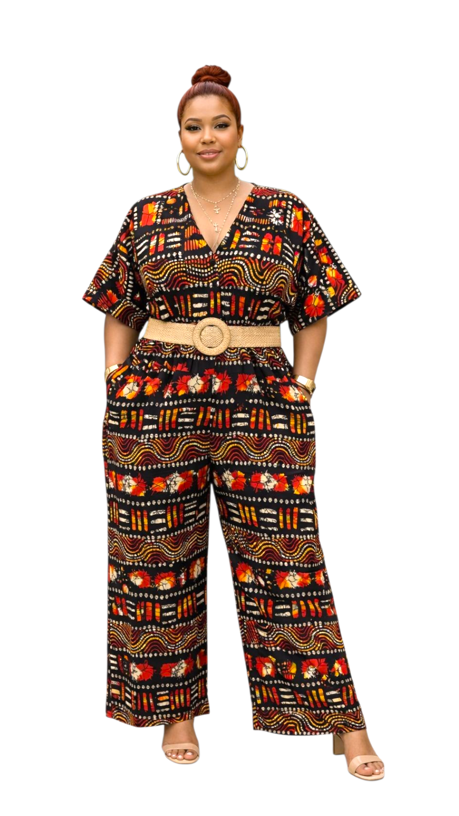 Ankara Wide-Leg Jumpsuit KVZ40 E