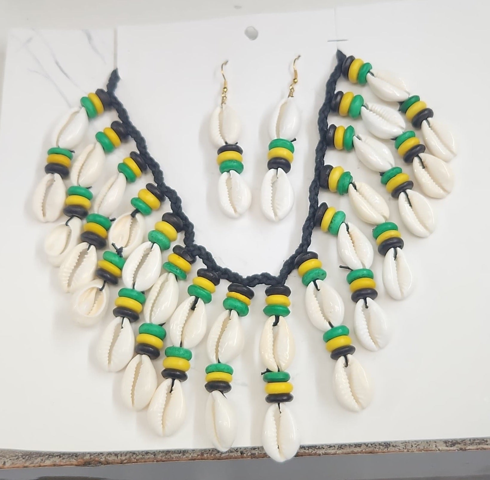 Cowrie Shell Necklace/ Earring Set-