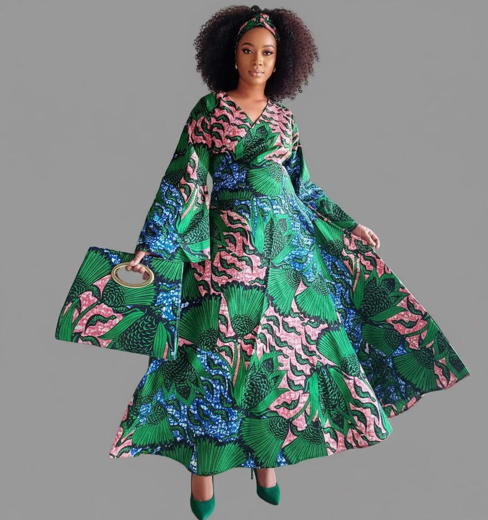 Combo - Long Wrap Dress + Pocketbook Set3 2025