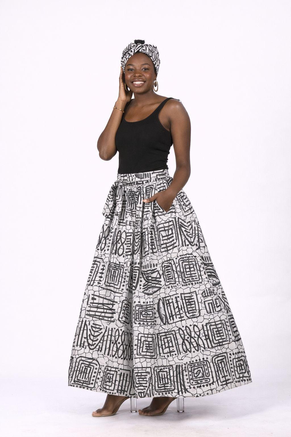 (Copy) Woman Long Printed Maxi Skirt-1350 F