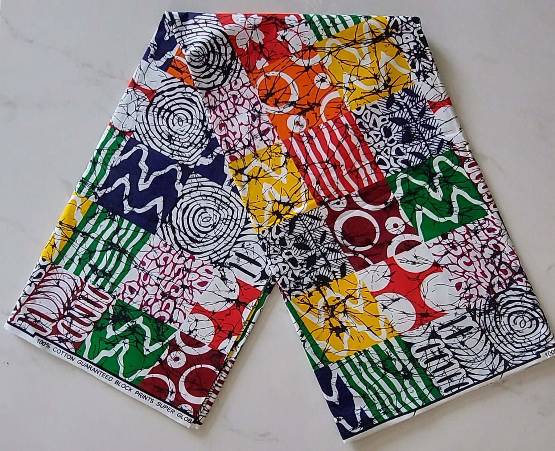 Raw Fabric 6 Yards African Print F-27