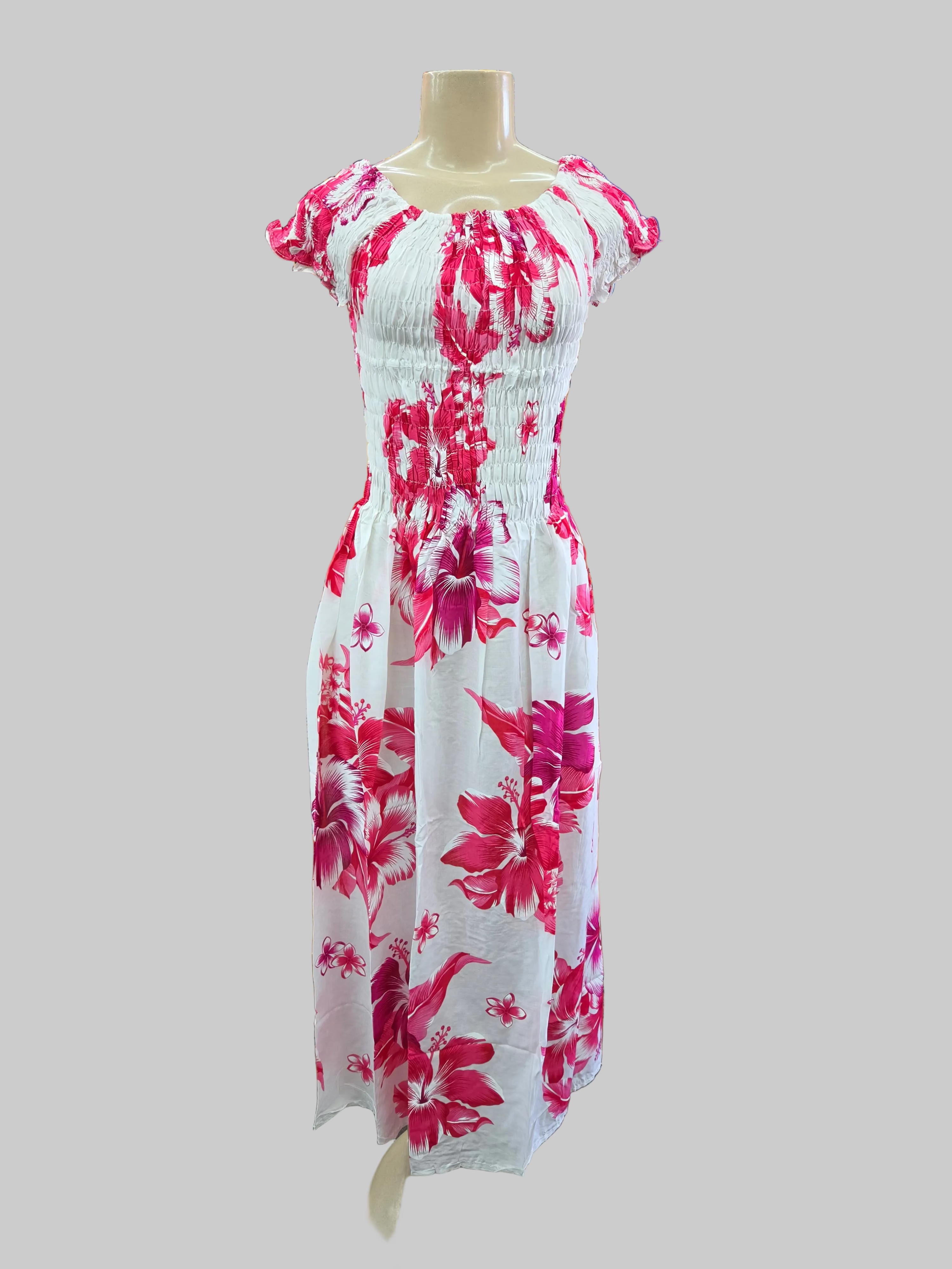 Hawaiian Floral Dress - Long 743R