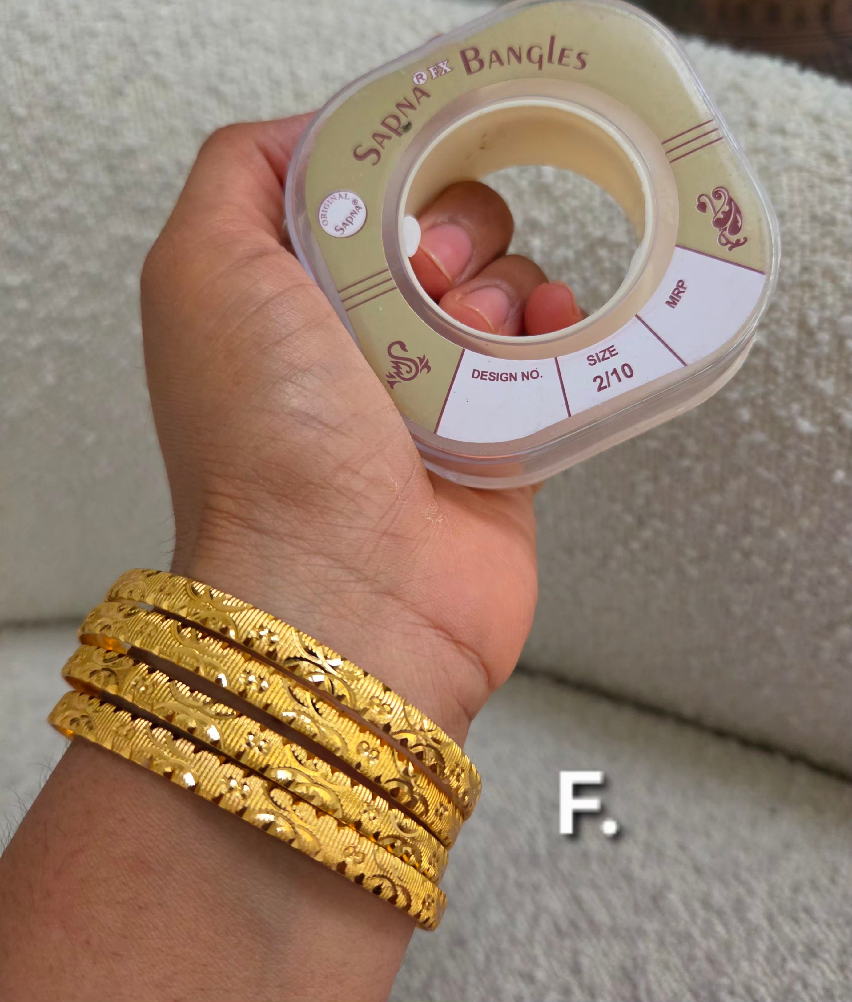 4Pcs Stacable Bangles Set-Gold Plated (Copy)