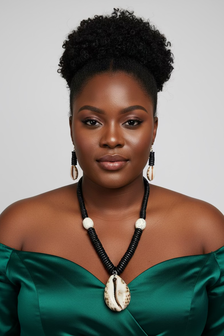 Necklace & Earings Set / Tribal Cowrie Shell