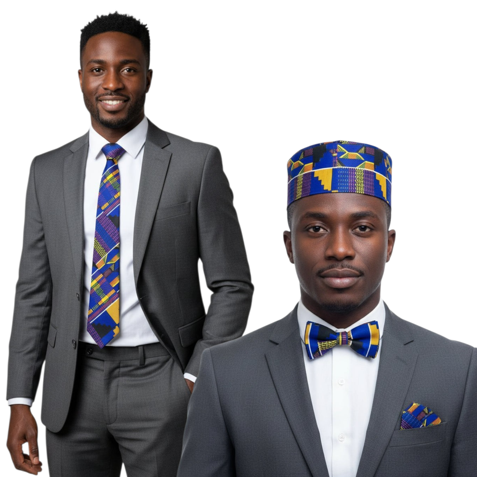 4 Pcs Bow tie Set-Kente3