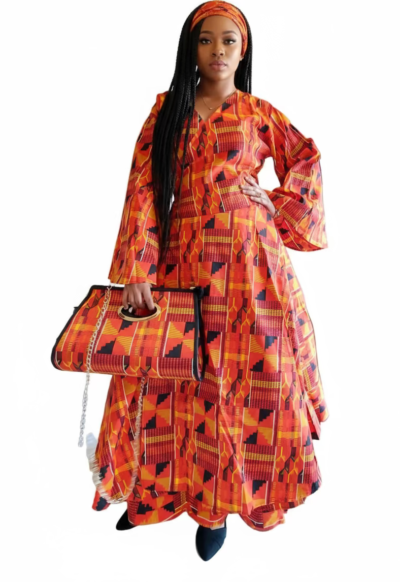 3pcs Set Maxi Skirt Pocketbook wrap Dress I